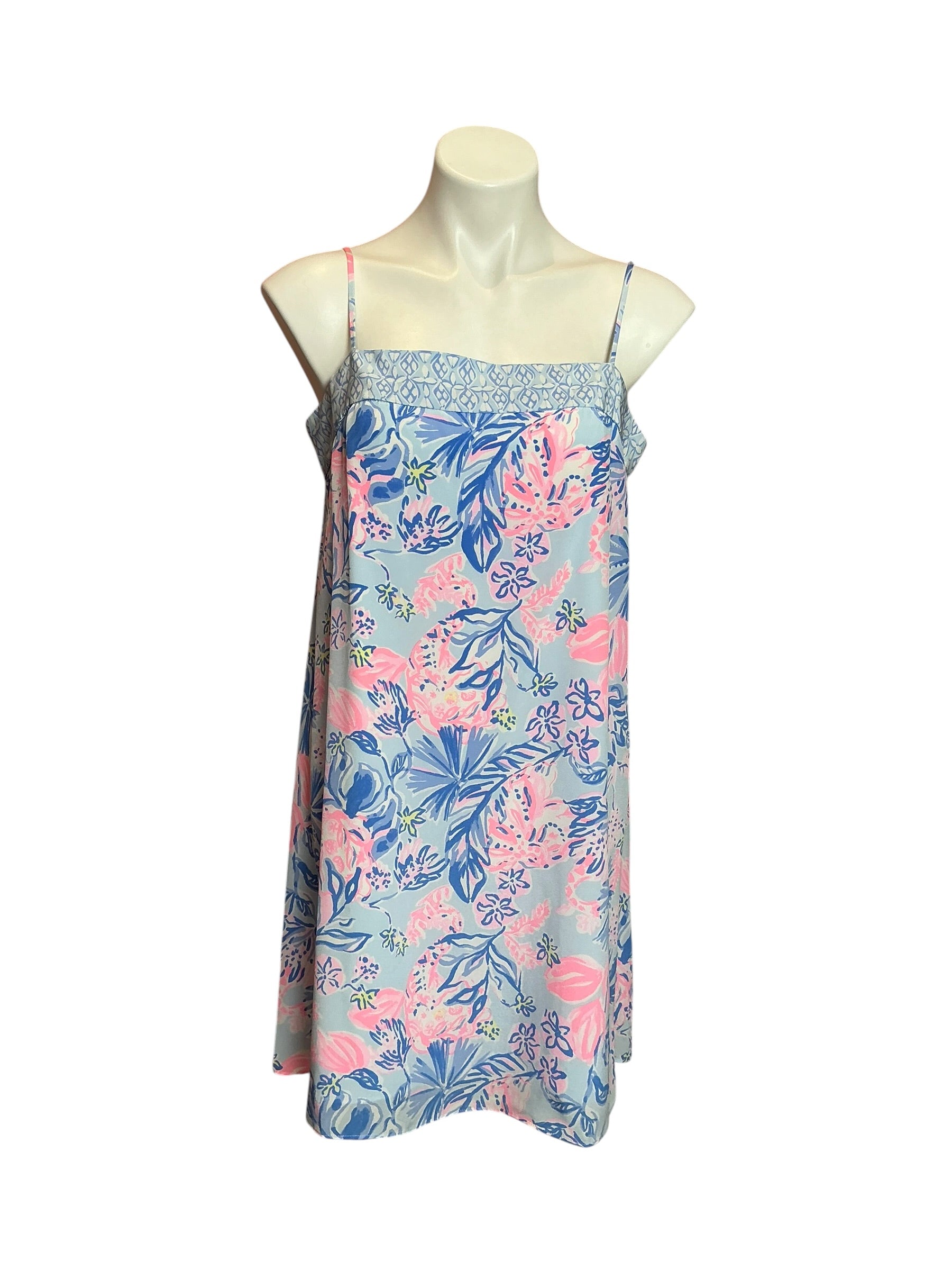 Lilly Pulitzer NWT Jesslyn Silk Dress Multi Elephant Splash Engineered Woven Dress - Size 6