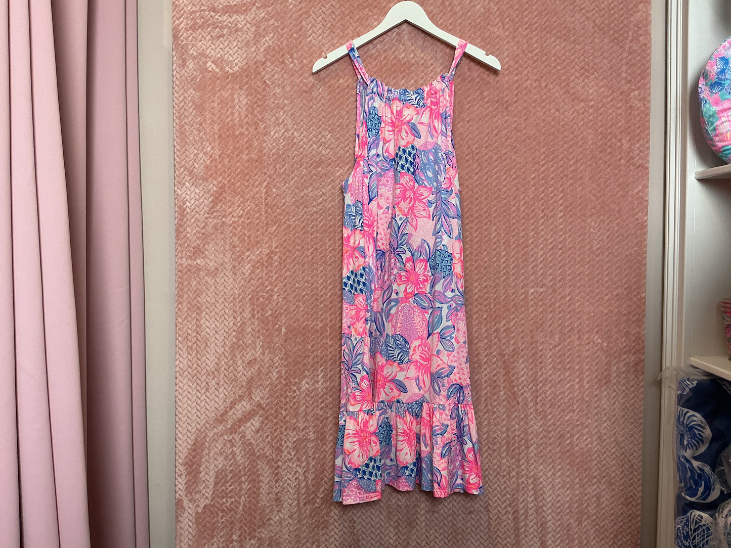 Lilly Pulitzer Saira Halter Dress Snappy Turtle  - Size XXL