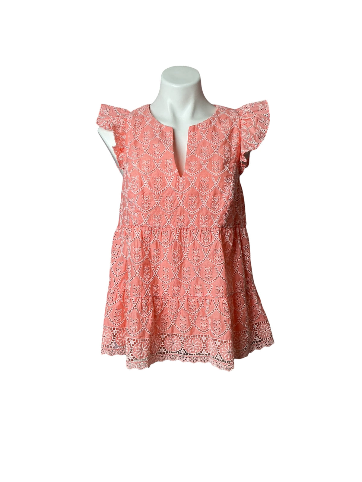 Lilly Pulitzer NWT Keila Top Peach Hyacinth Floral Arch Eyelet - Size 6