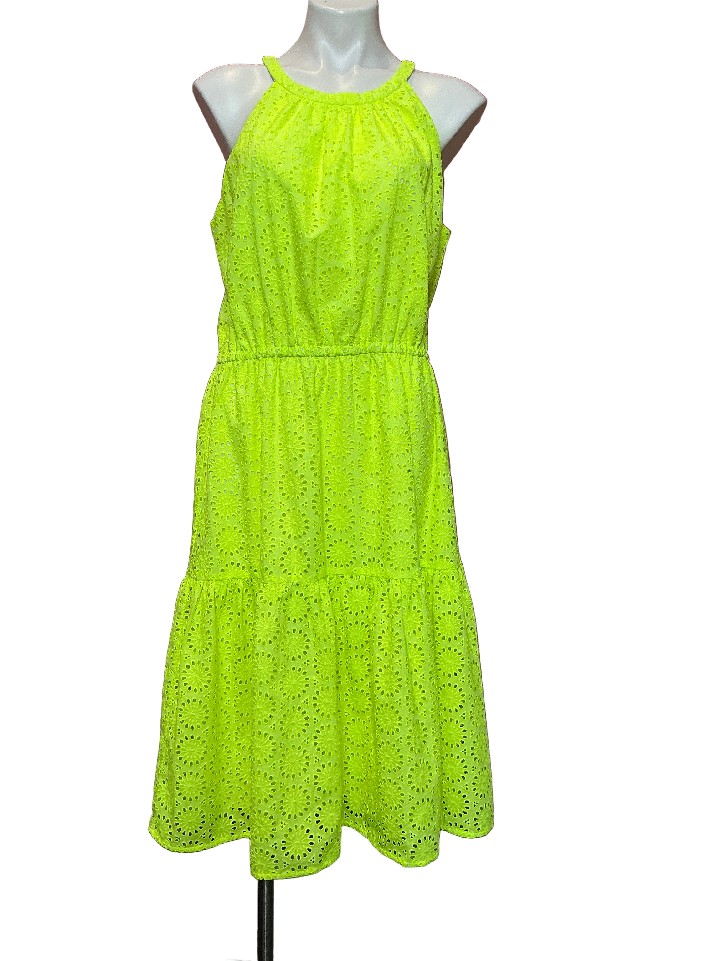 Lilly Pulitzer NWT - Alda Midi Dress - Prickly Pear Yellow - Eyelet - Size XL
