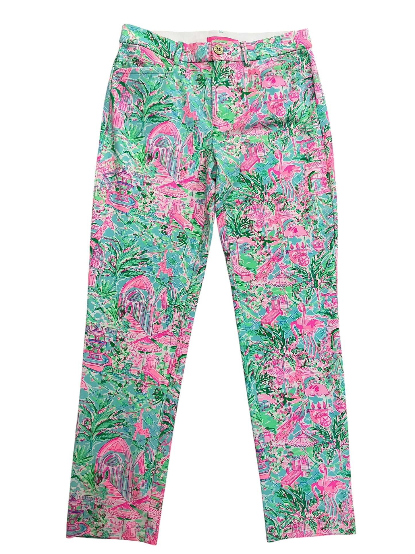 Lilly Pulitzer NWT Kelly Knit Pants Bali Blue Spotted On Worth - Size 6