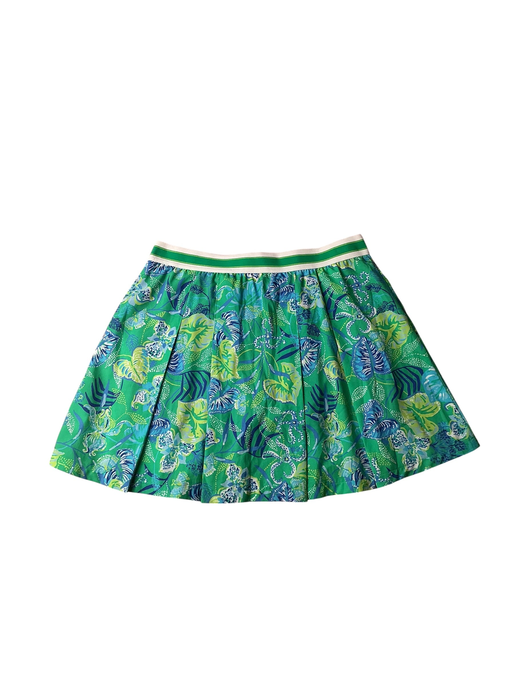 Lilly Pulitzer Silvana Skort Botanical Green In A Flutter - Size M