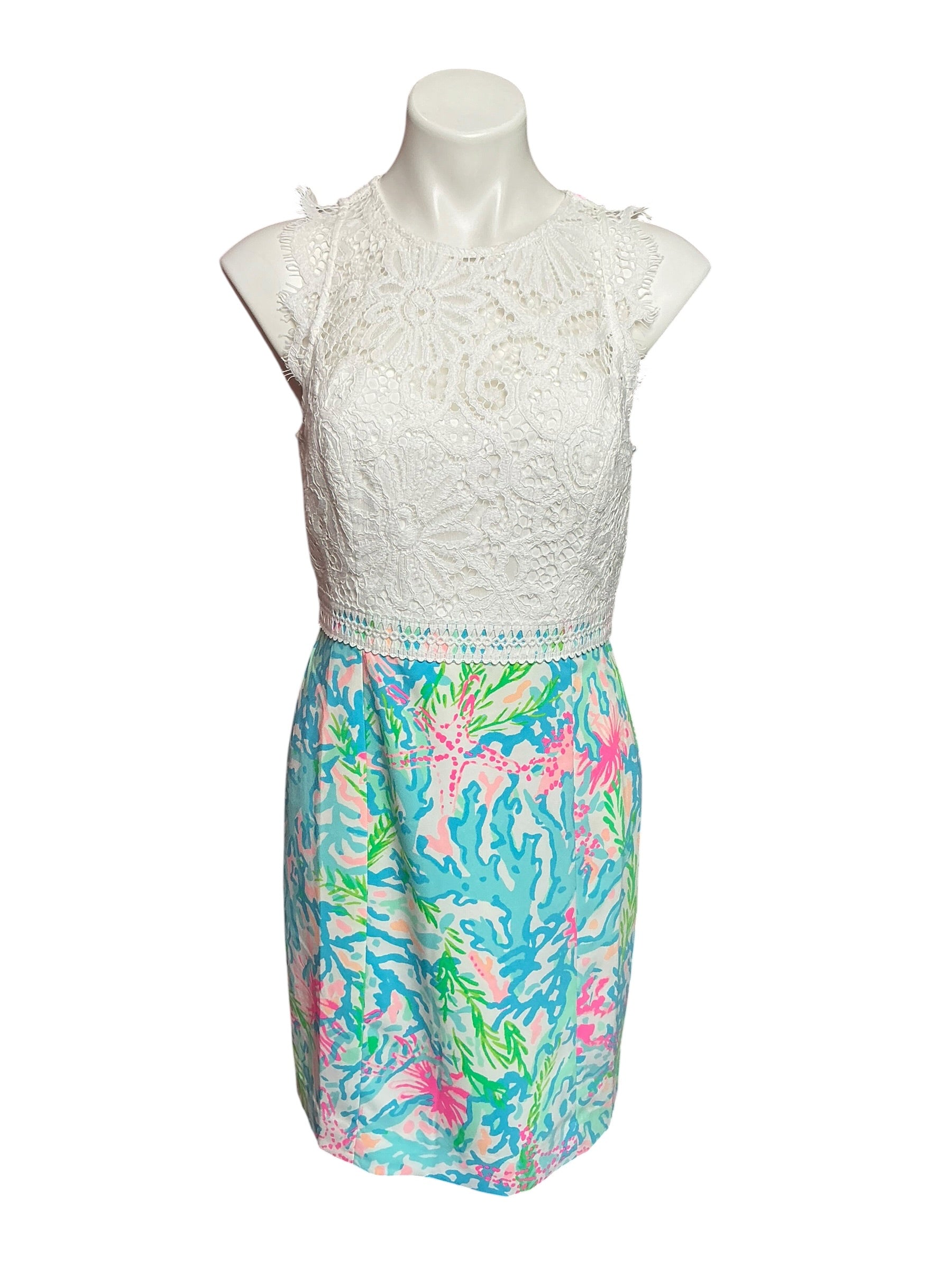 Lilly Pulitzer NWT Sharice Stretch Shift Dress Multi Coral Bay - Size 6