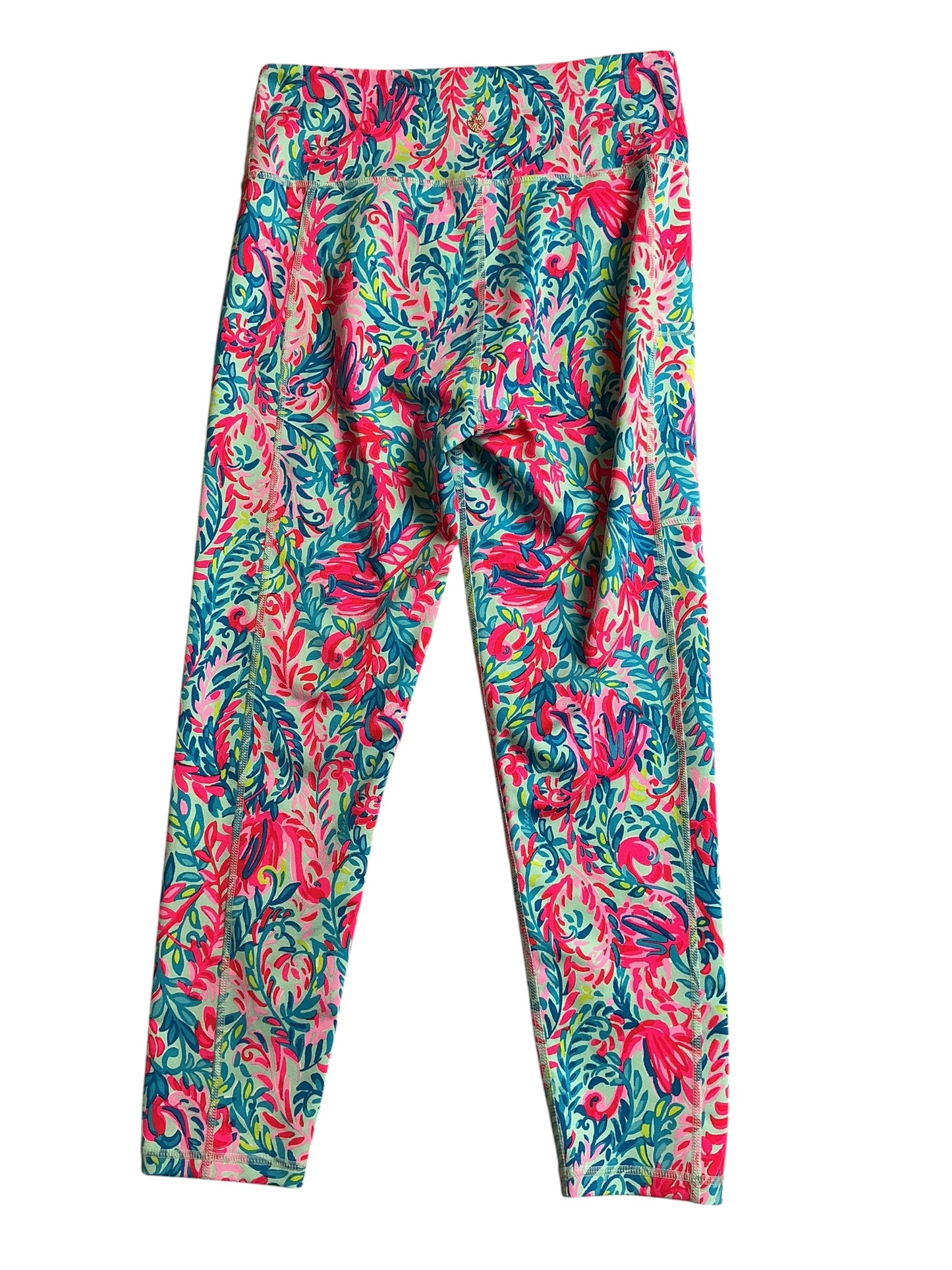 Lilly Pulitzer UPF 50+ Weekender High Rise Midi Legging - Surf Blue Flim Flam - Size M