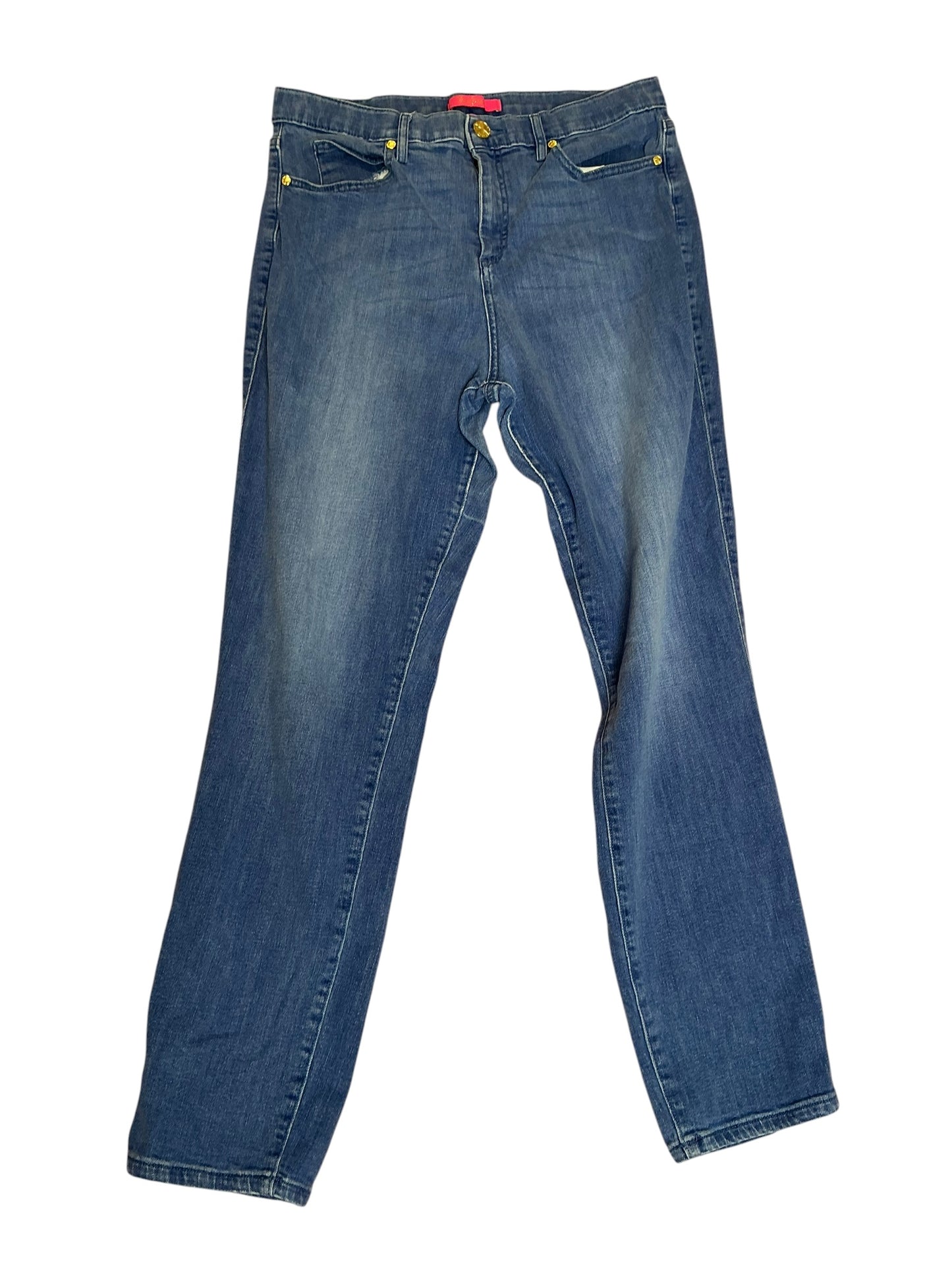 Lilly Pulitzer South Ocean High-Rise Ankle Skinny Jean Bennet Wash - Size 14