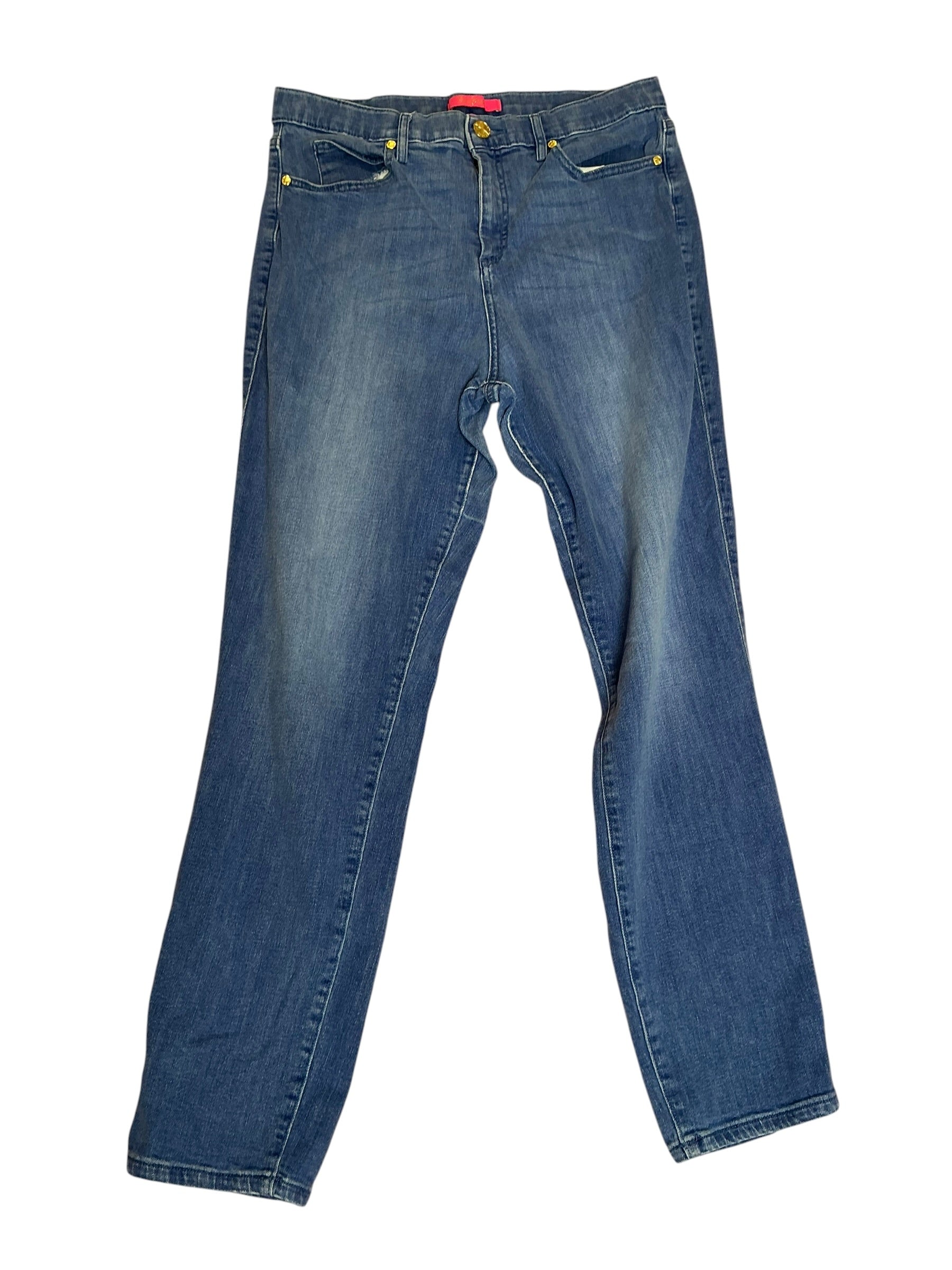 Lilly Pulitzer South Ocean High-Rise Ankle Skinny Jean Bennet Wash - Size 14