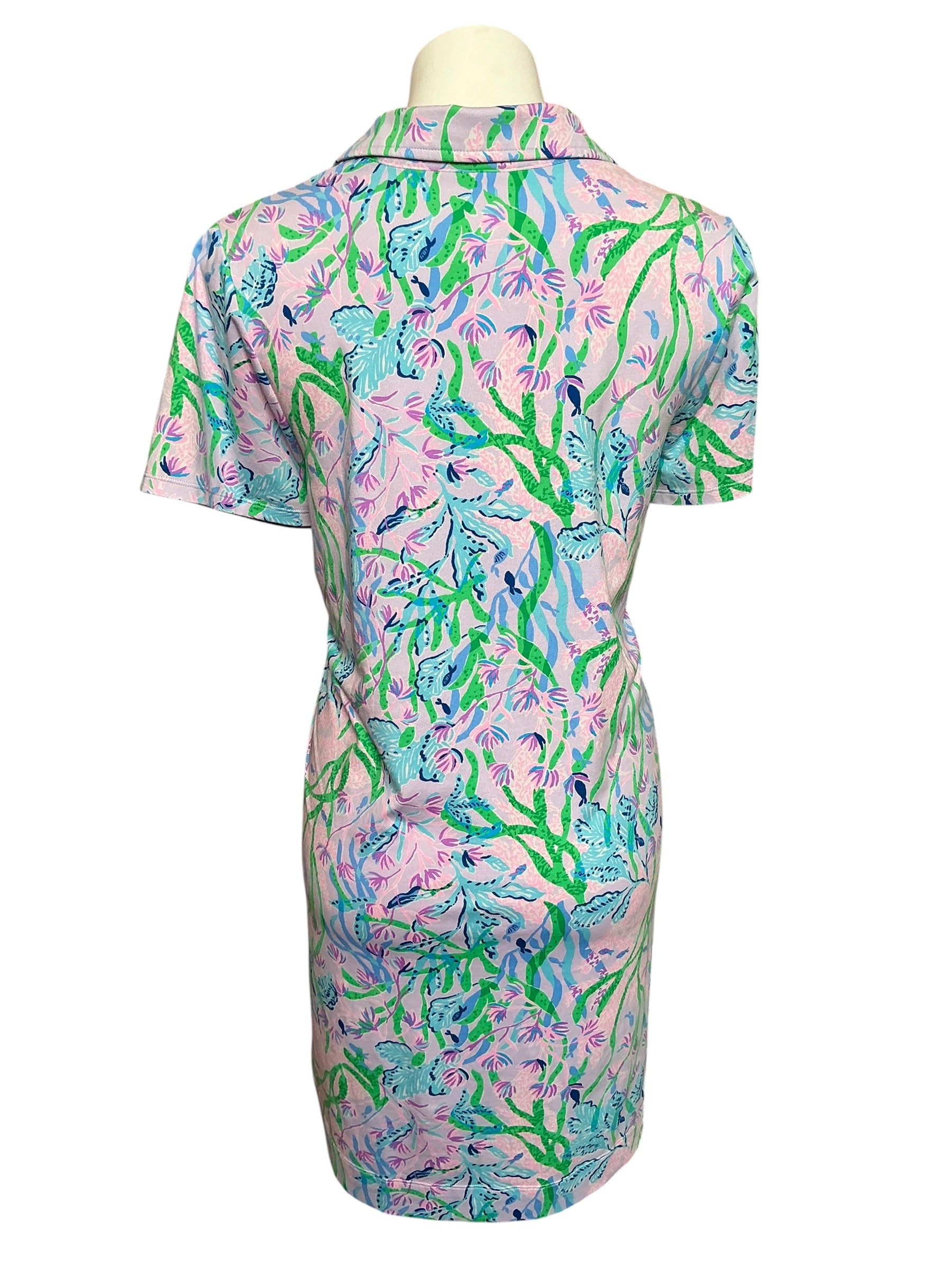 Lilly Pulitzer UPF 50+ Dune Short Sleeve Dress Multi Seacret Escape - Size XXL
