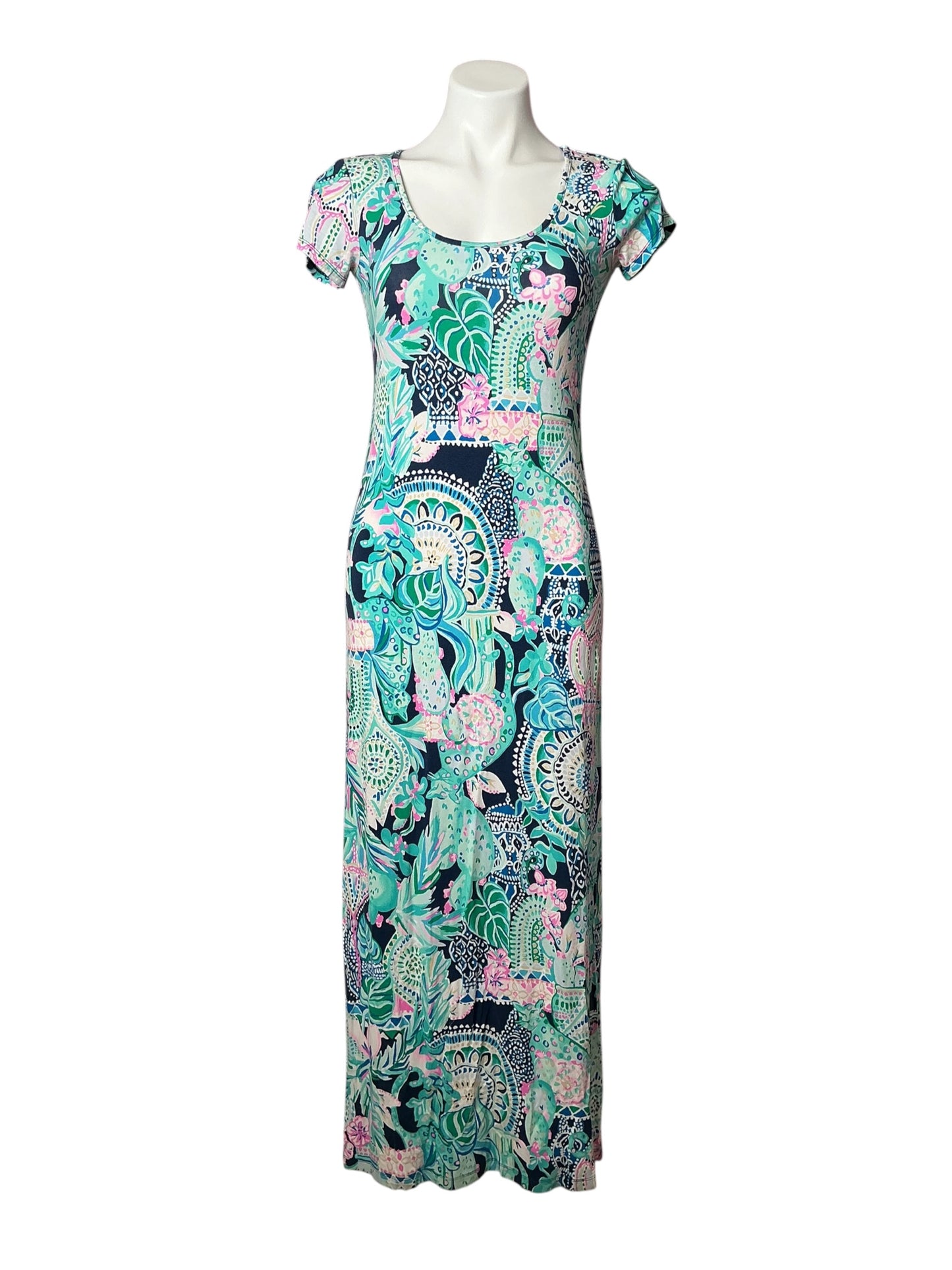 Lilly Pulitzer Wynne Maxi Dress Multi Lookin Sharp - Size XS