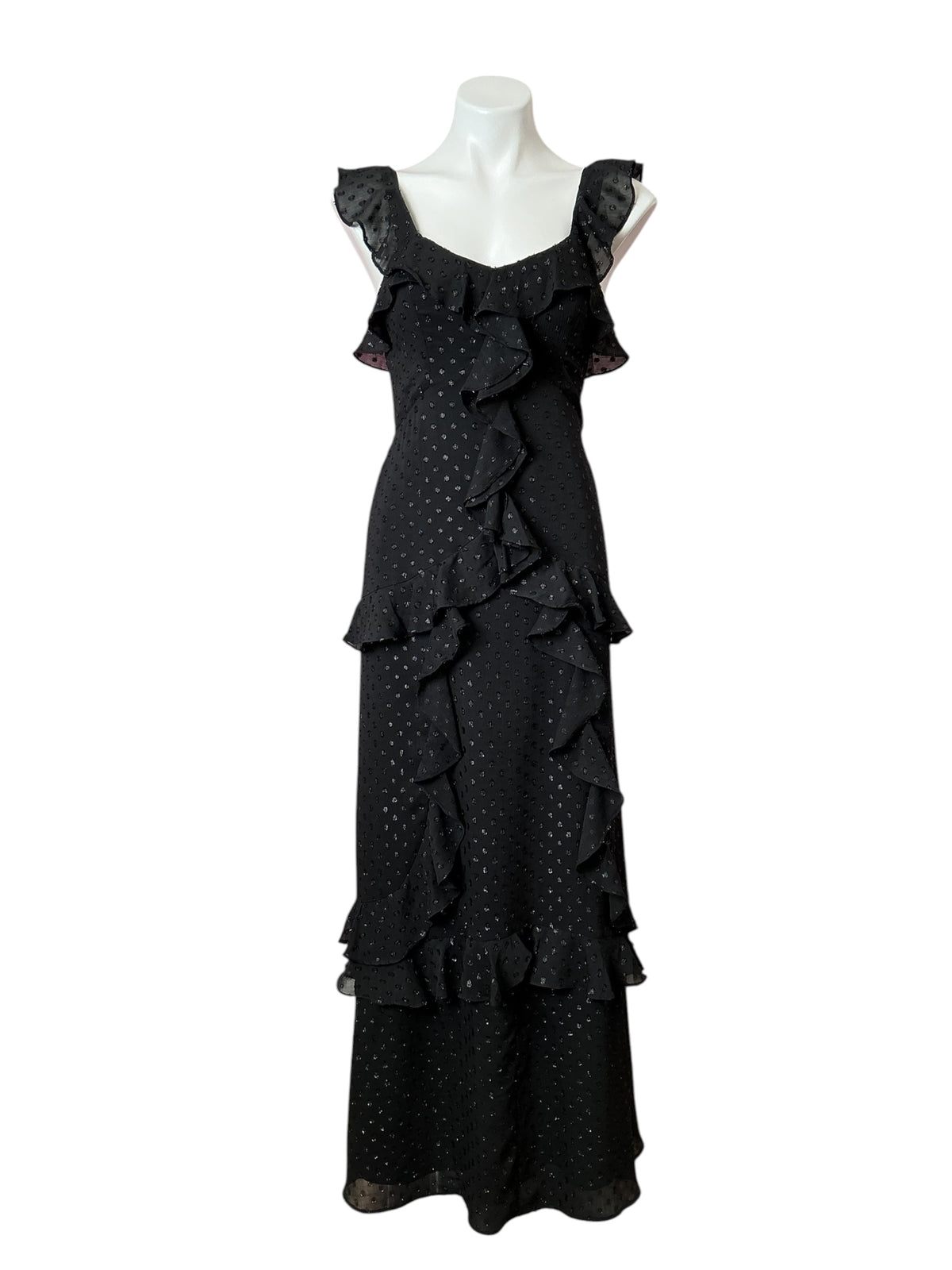 Lilly Pulitzer Maxi Dress Onyx Moroccan Metallic Clip - Size 0