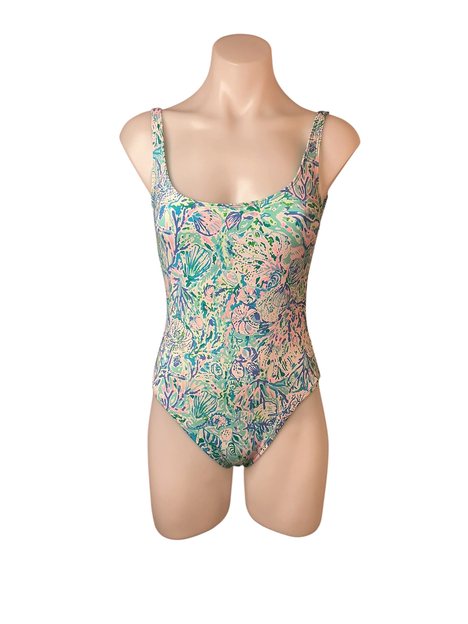 Lilly Pulitzer One-Piece Swimsuit Surf Blue Soleil It On Me - Size 0