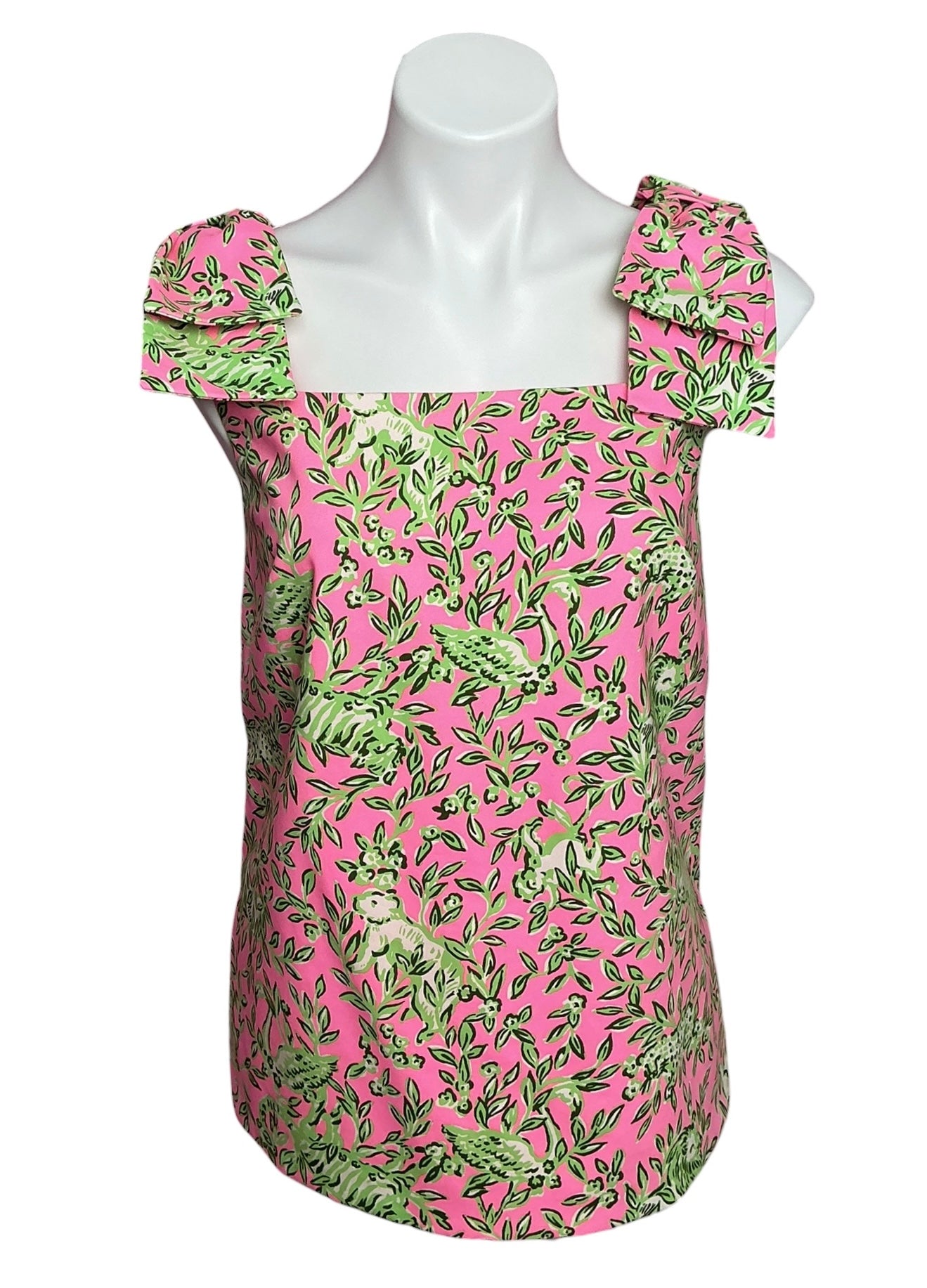 Lilly Pulitzer NWT Andres Tunic Rousseau Pink Mane Character Energy - Size 10