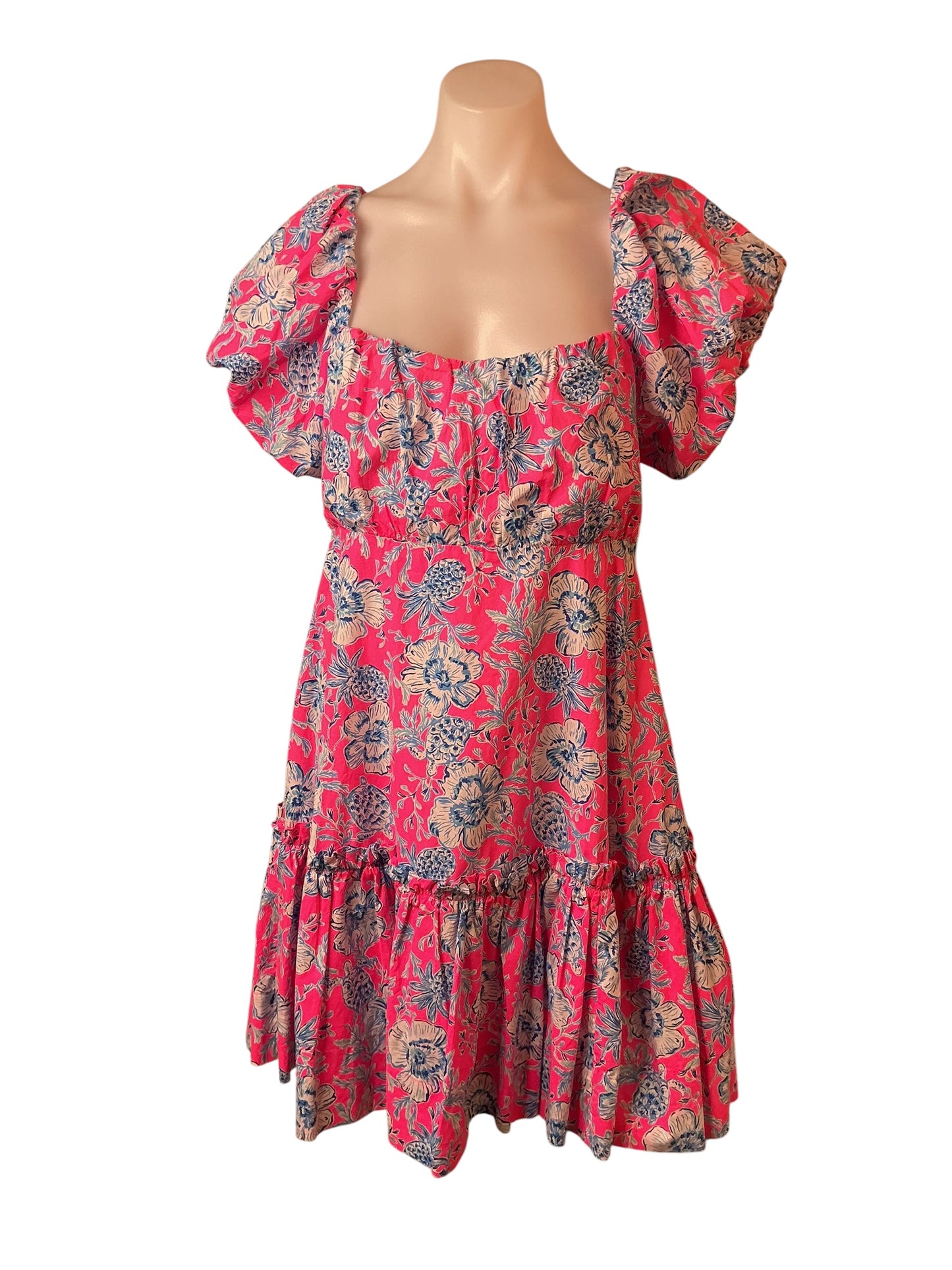 Lilly Pulitzer Nastia Short Sleeve Dress Roxie Pink Wave N Sea - Size 8