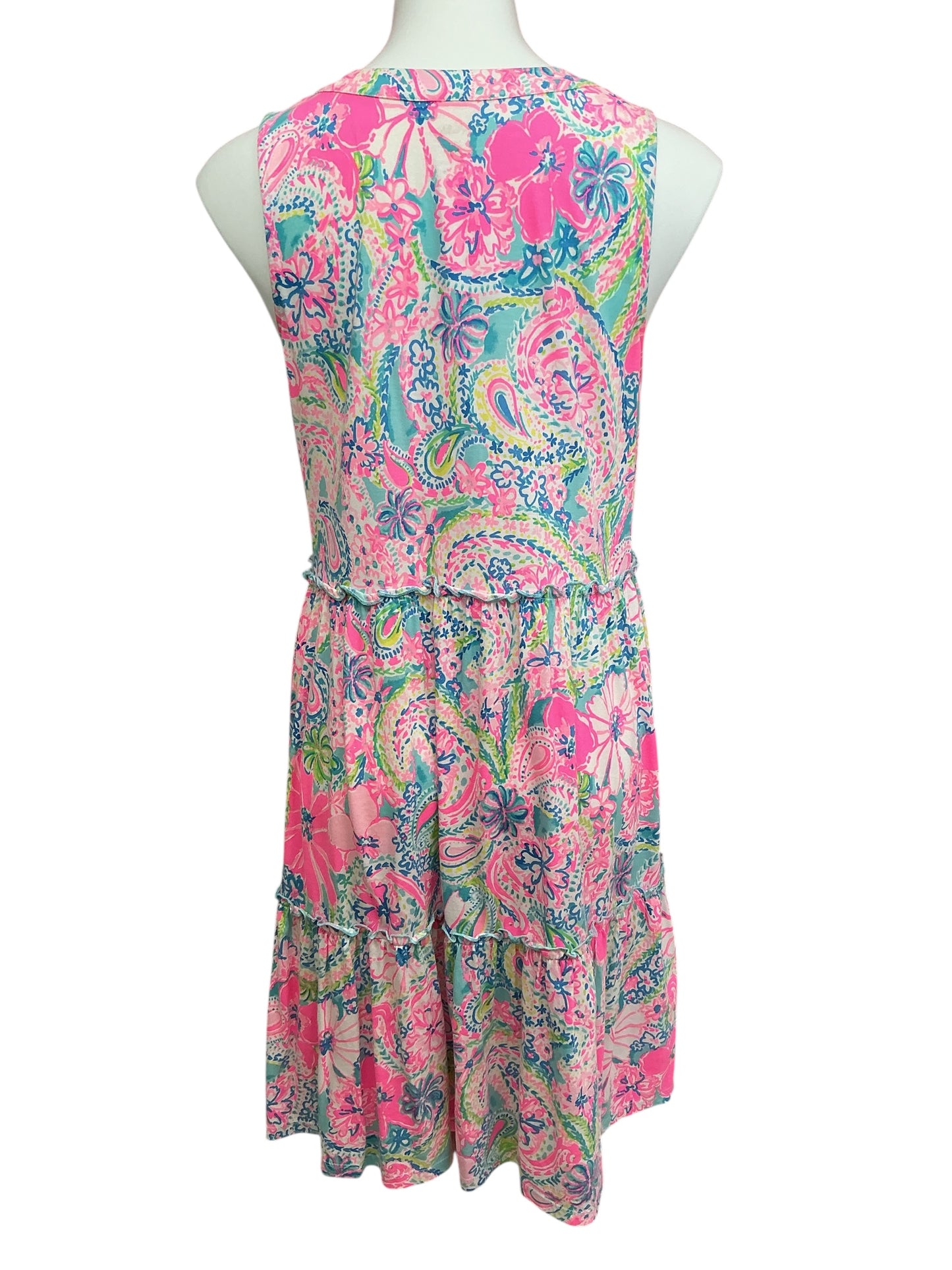 Lilly Pulitzer Lorina V-Neck Dress Flock Full Of Fun - Size M
