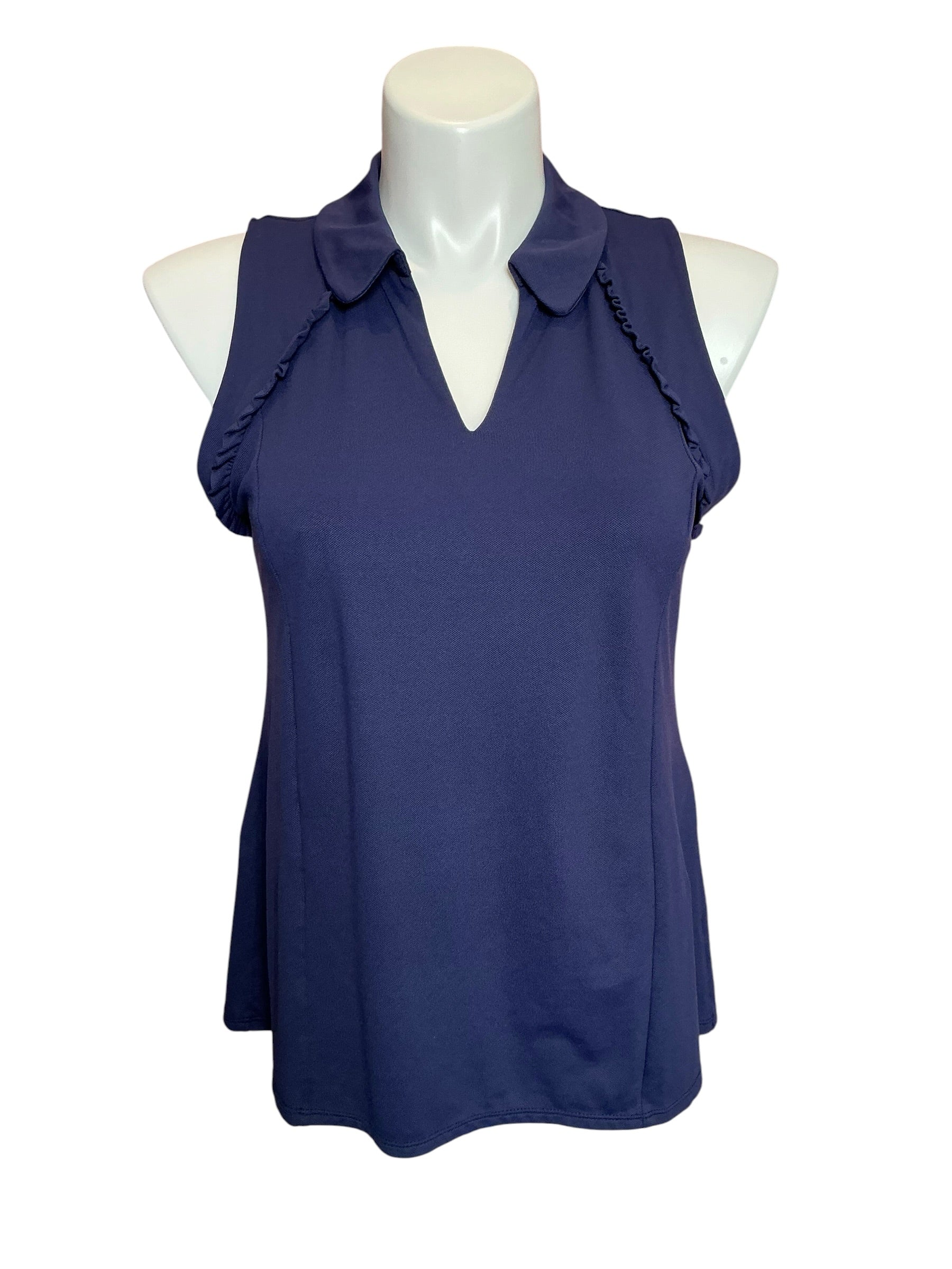 Lilly Pulitzer Martina Polo Top True Navy - Size XL