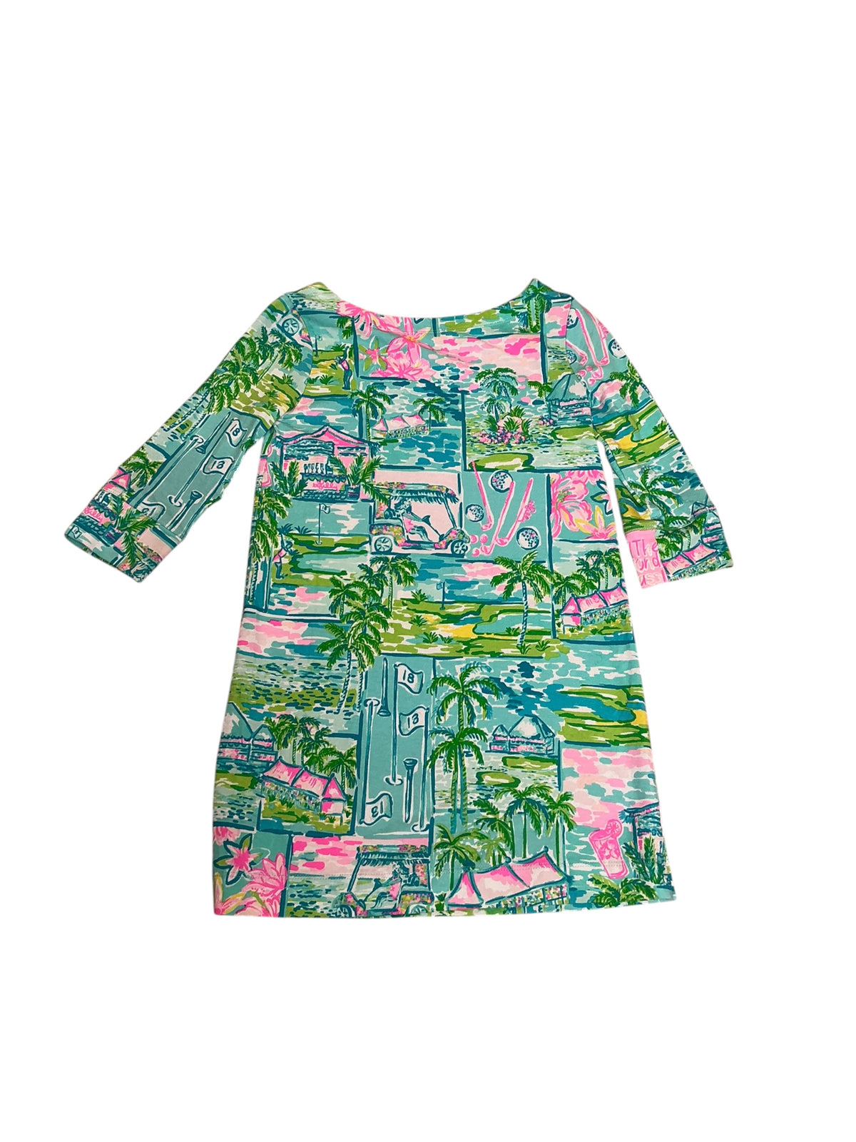 Lilly Pulitzer Girls Mini Sophie Dress Multi Honda Classic - Size S (4-5)