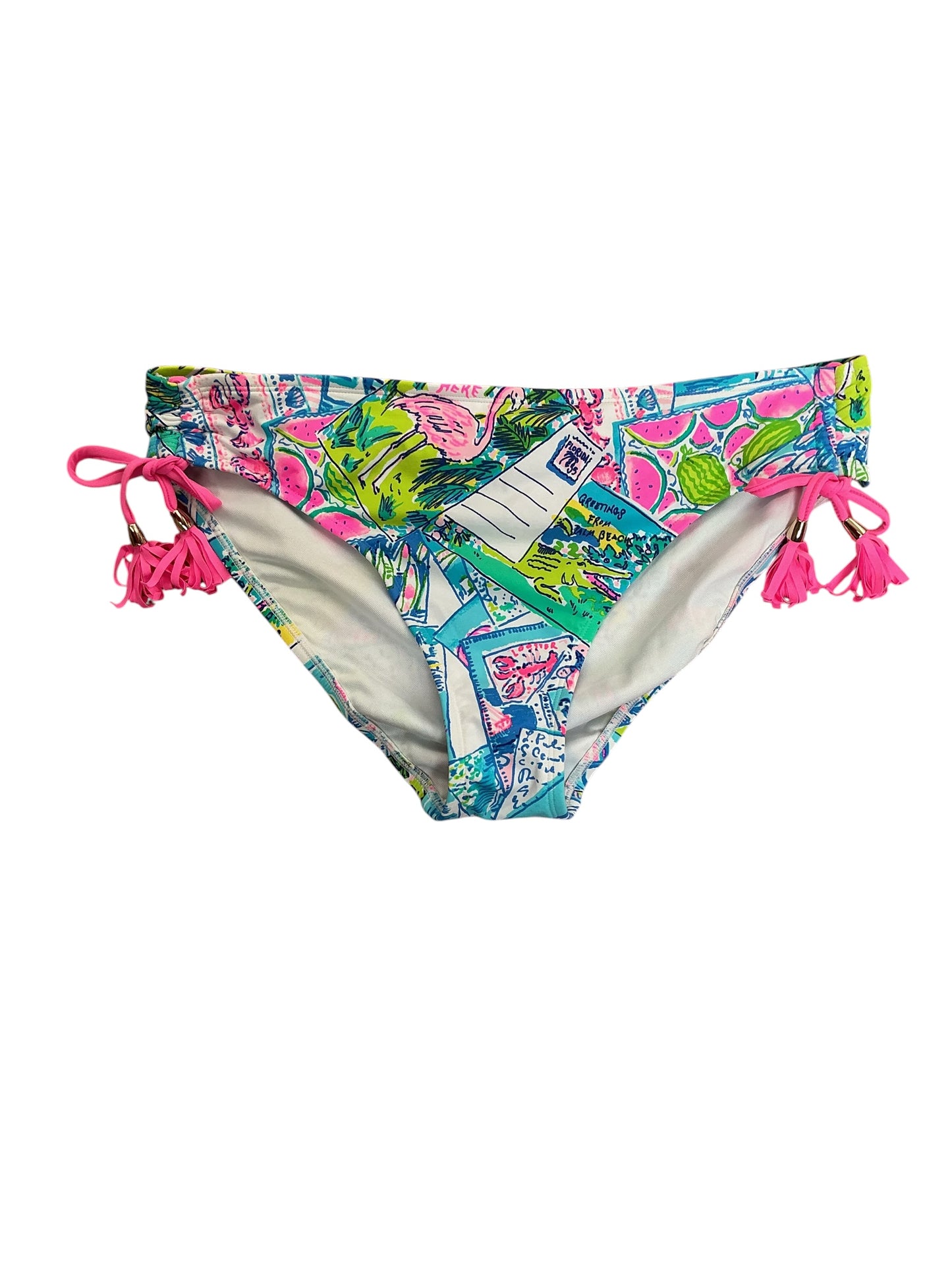 Lilly Pulitzer Dionne Bikini Bottom Wish You Were Here - Size 10