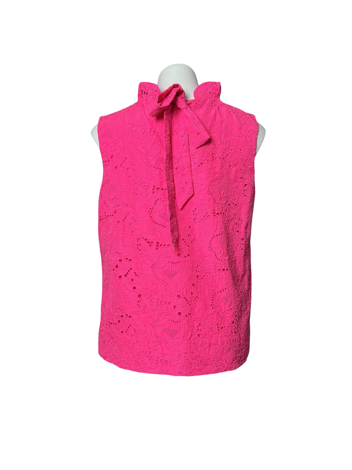 Lilly Pulitzer Dahliana Eyelet Top Roxie Pink Garden Party Eyelet - Size L