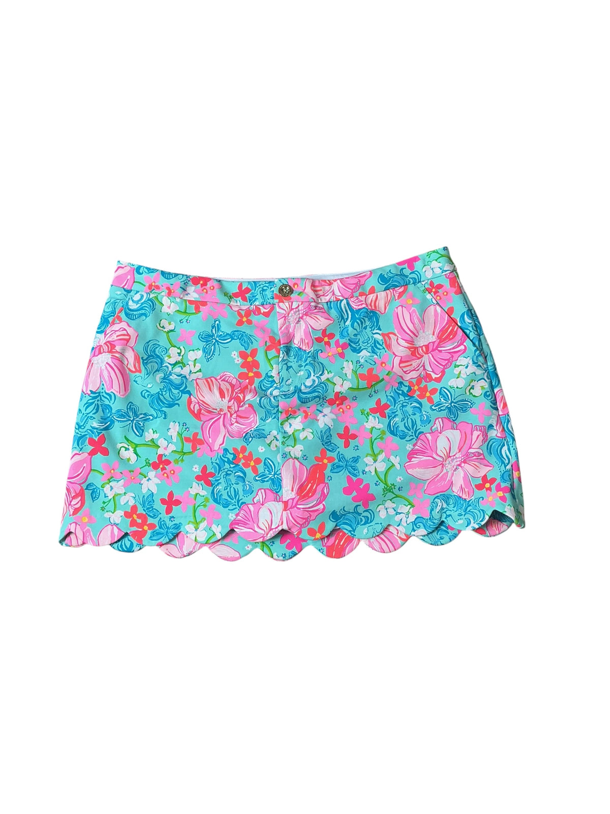 Lilly Pulitzer NWT Colette Knit Skort Surf Blue Luscious Lions - Size 16