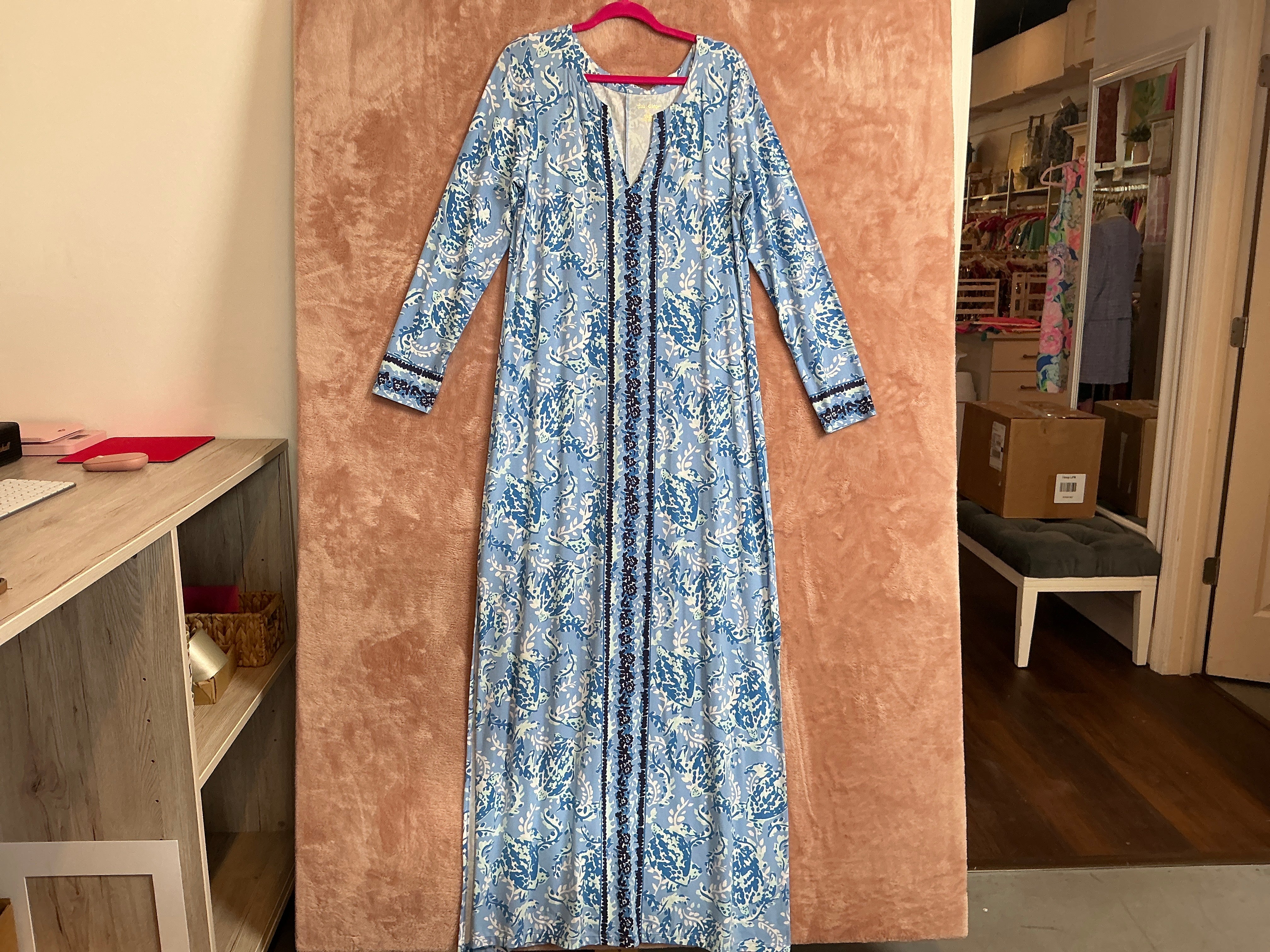 Lilly Pulitzer NWT - UPF 50+ Faye Maxi Dress - Turtley Awesome Engineered Maxi Dress - Size XL