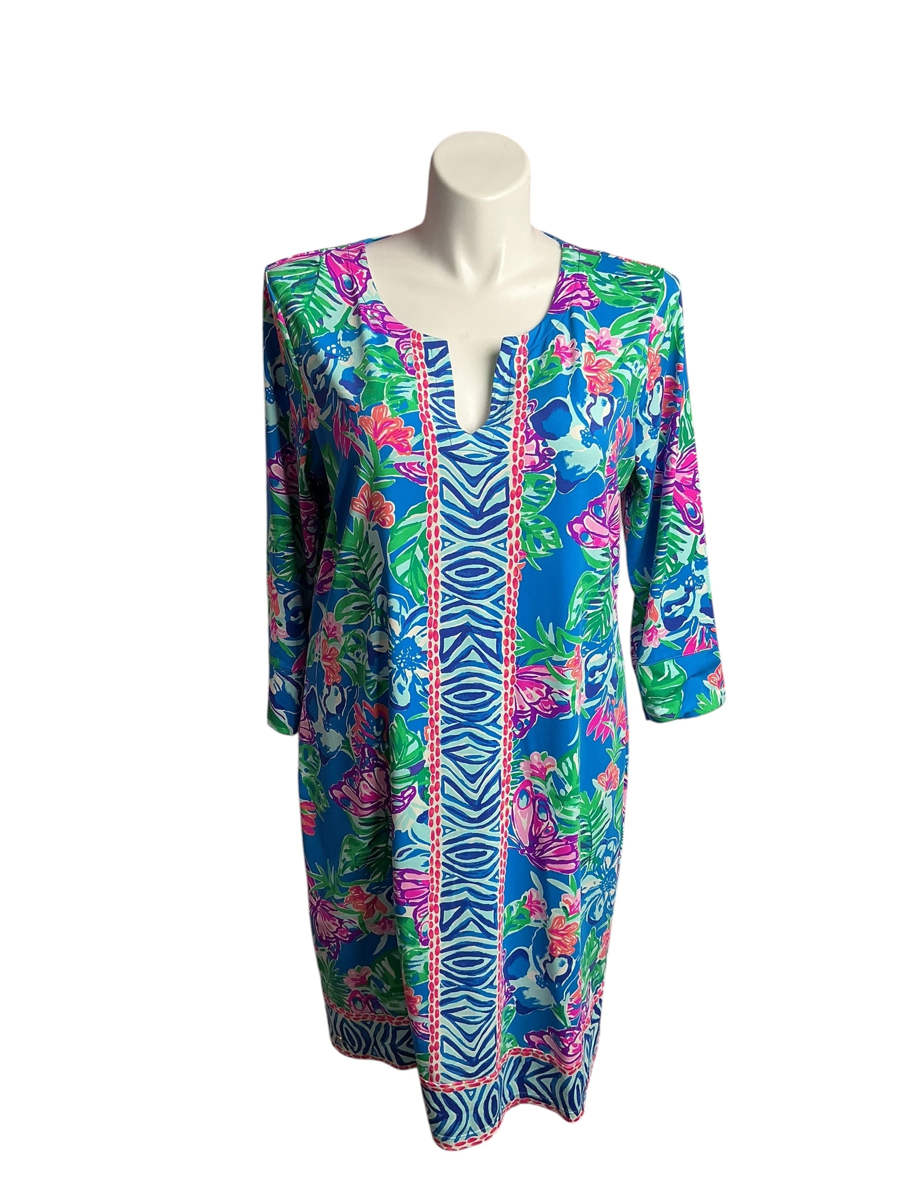 Lilly Pulitzer- Nadine ChillyLilly Dress Pundy Blue Isle Be Back Size XXL