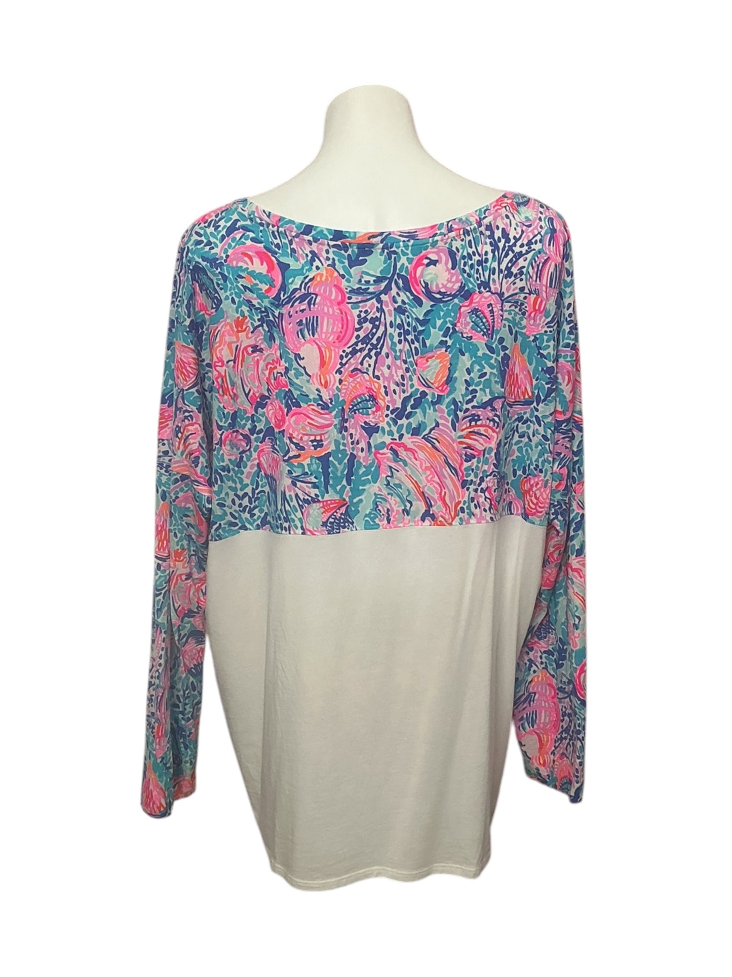 Lilly Pulitzer Finn Long Sleeve Tee Multi Treasure Trove - Size XXL