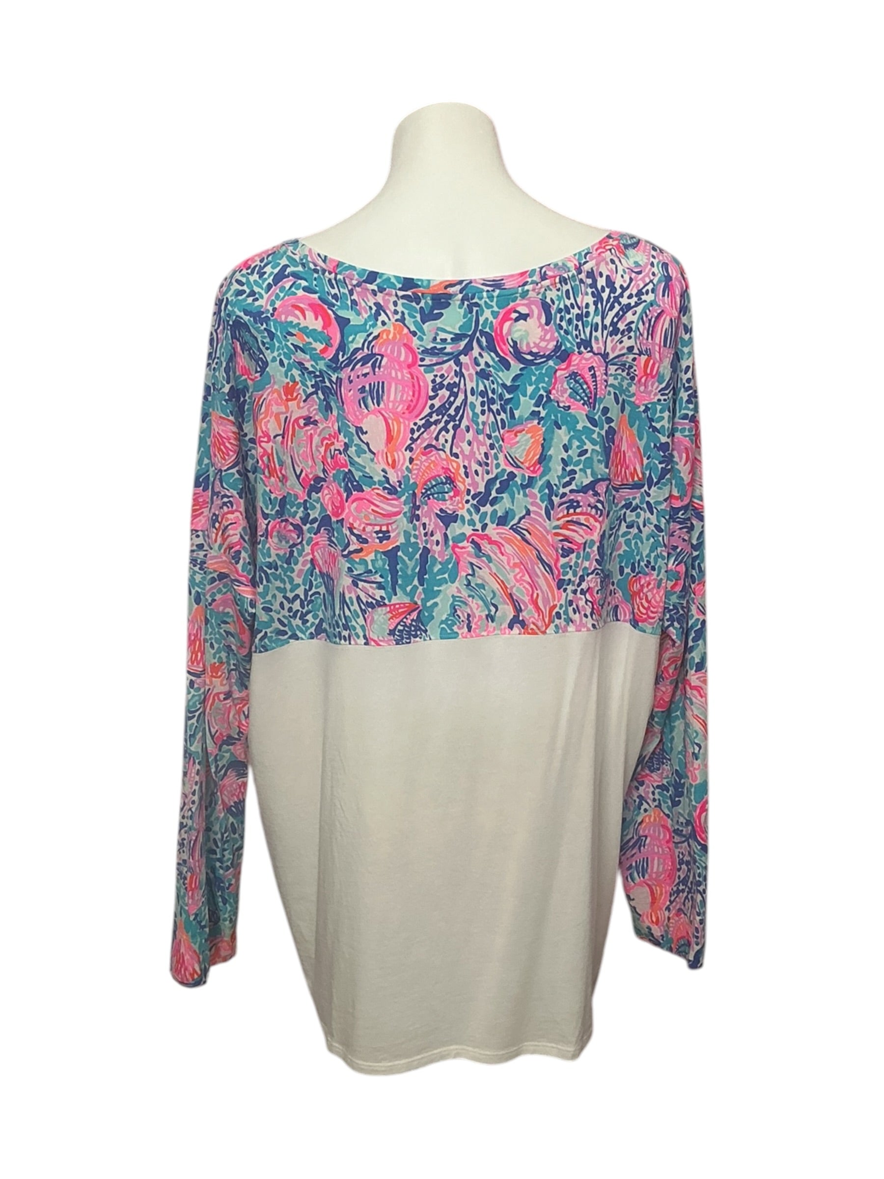 Lilly Pulitzer Finn Long Sleeve Tee Multi Treasure Trove - Size XXL