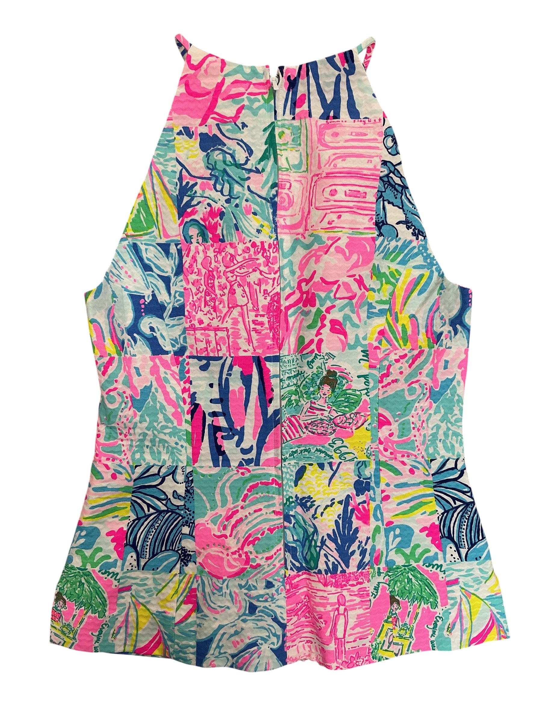 Lilly Pulitzer NWT Pearl Top Multi Pop Up Summer Remix Patch - Size 00