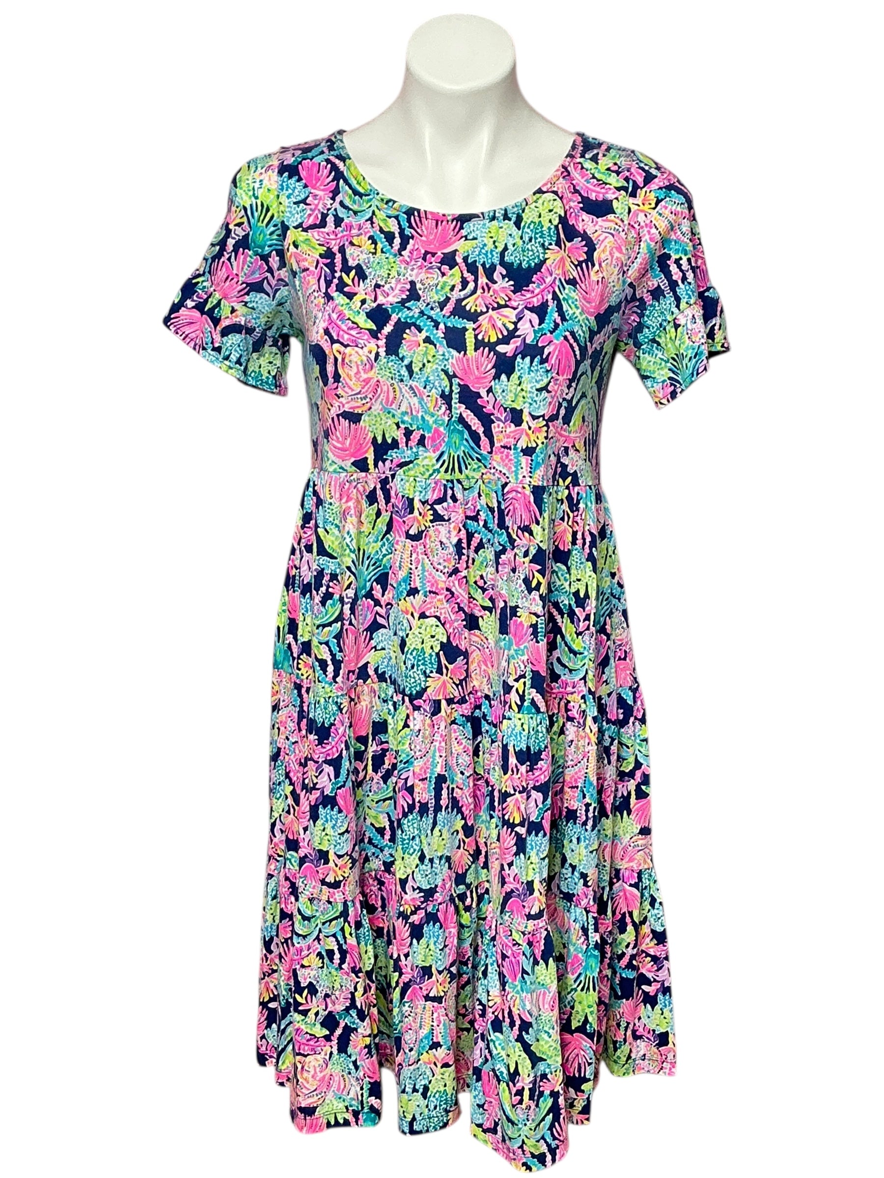 Lilly Pulitzer (As Is) Jodee Dress - Oyster Bay Navy Seen And Heard - Size S
