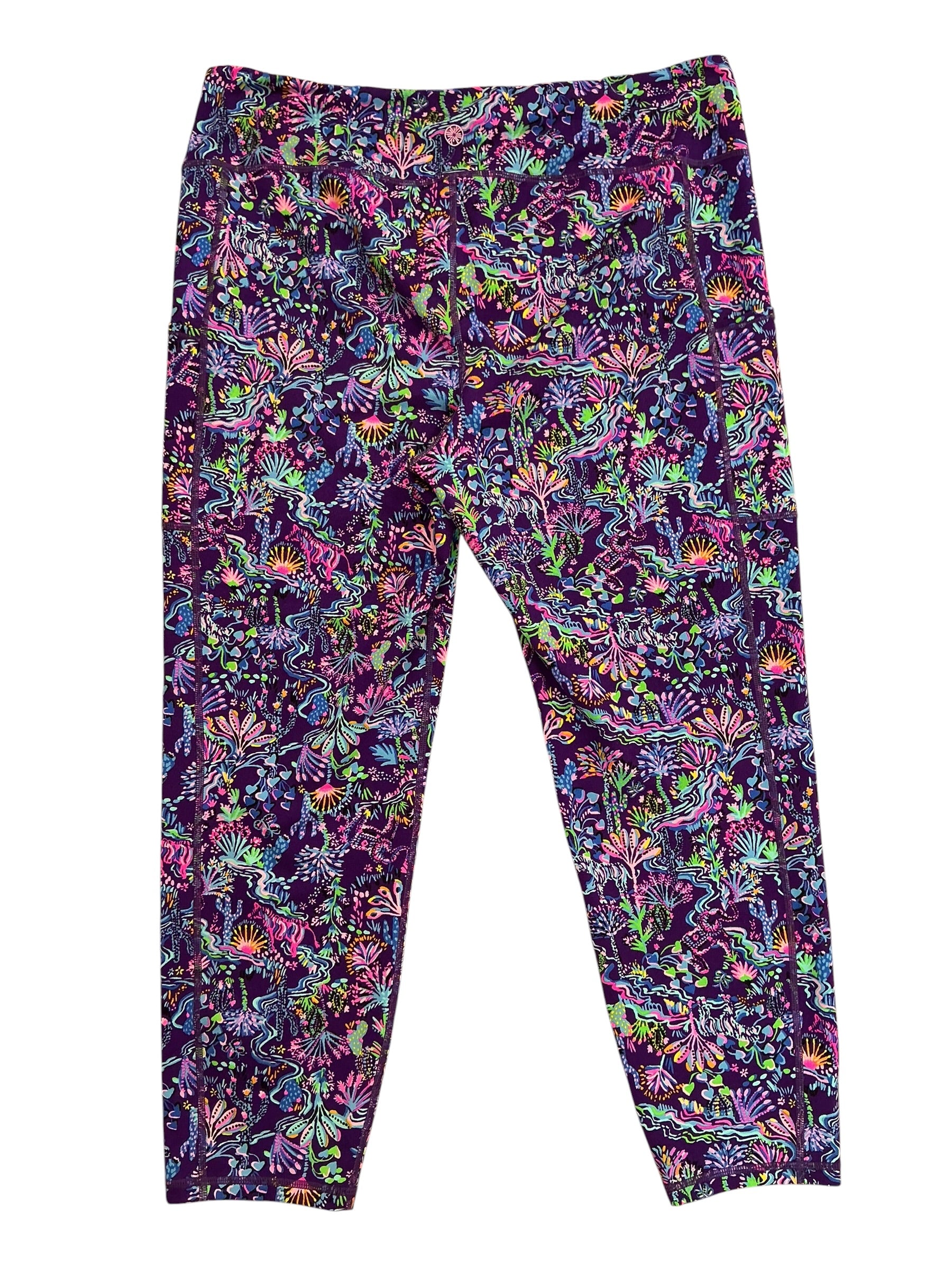 Lilly Pulitzer Luxletic Weekender Cropped Leggings A Jungle In Here - Size XXL