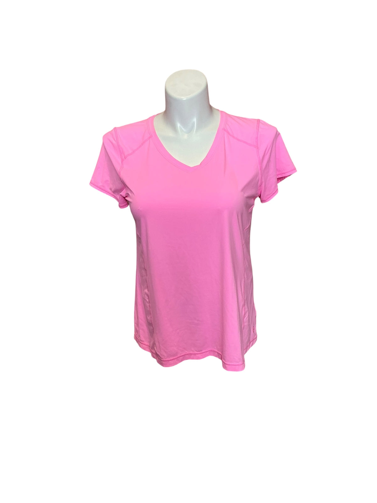 Lilly Pulitzer Renay V-Neck Active Tee Solid Pink - Size XL