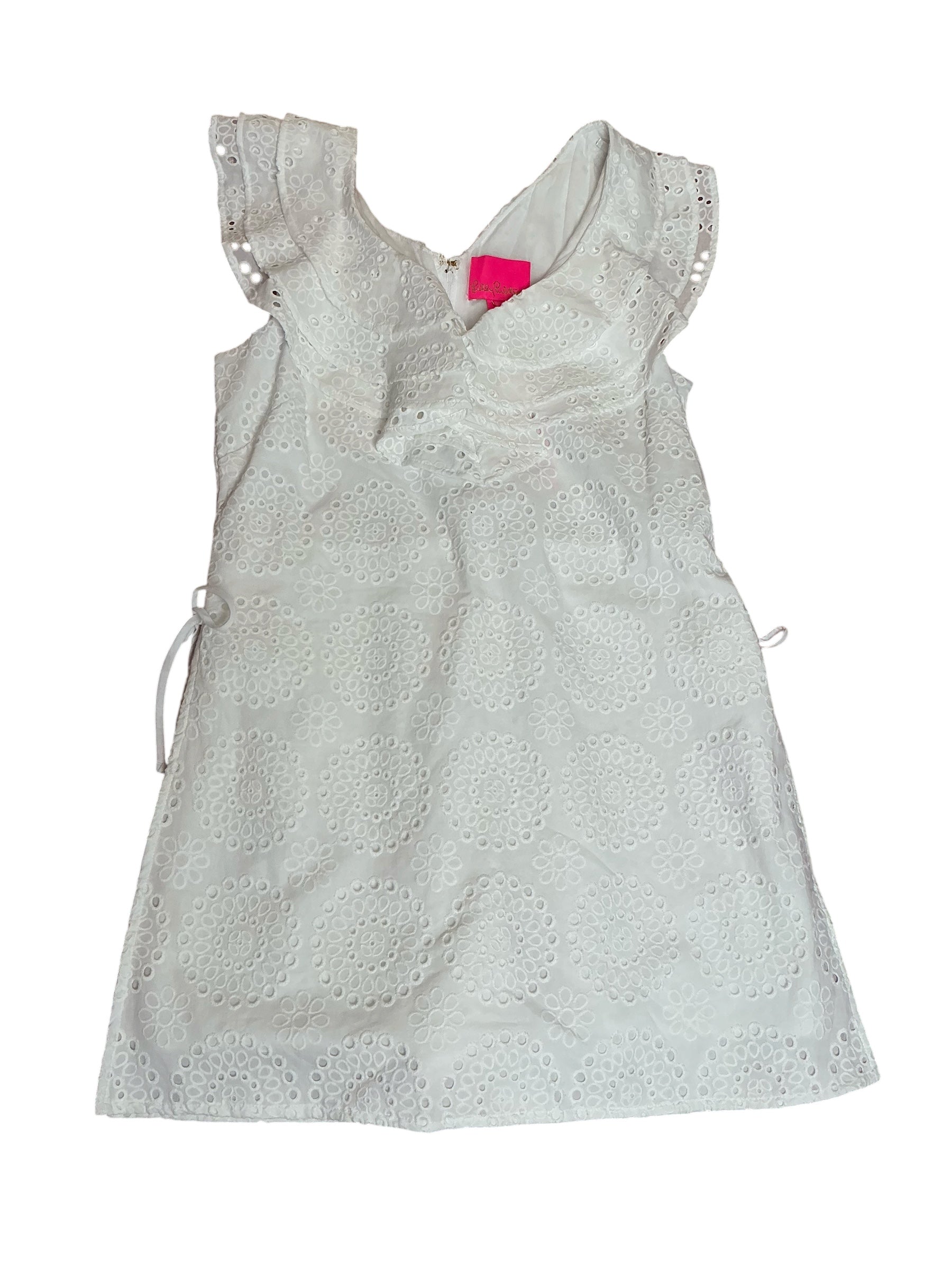 Lilly Pulitzer NWT Emiline Romper Resort White Circle Bloom Eyelet - Size 6