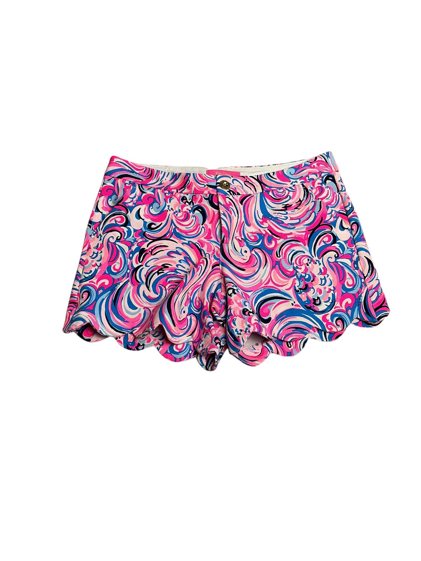Lilly Pulitzer- Buttercup Knit Short Raz Berry Flamingoals Size 8