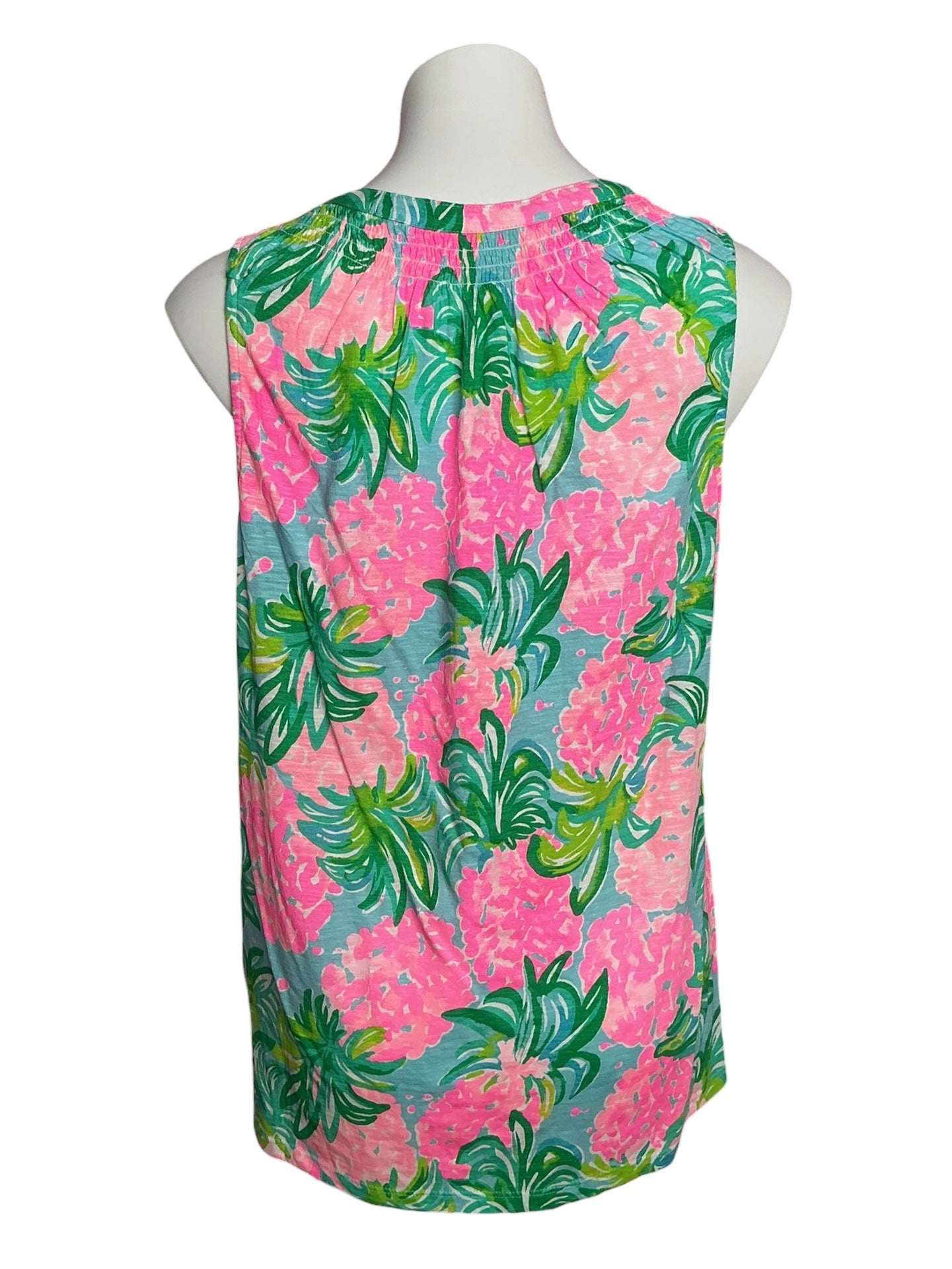Lilly Pulitzer NWT Essie Top Blue Ibiza Pineapple Shake - Size XL