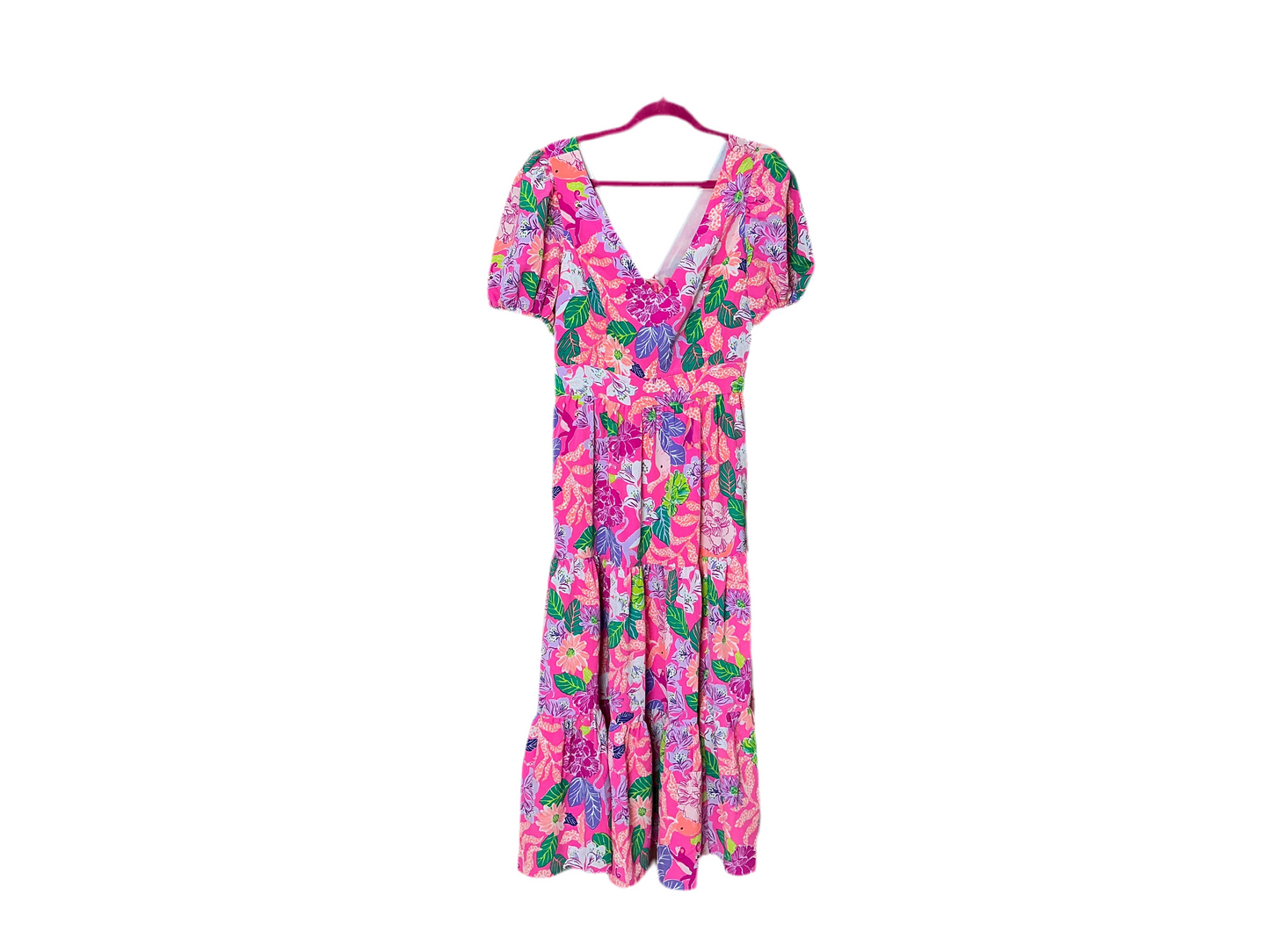 Lilly Pulitzer Grace Tiered Midi Size 8