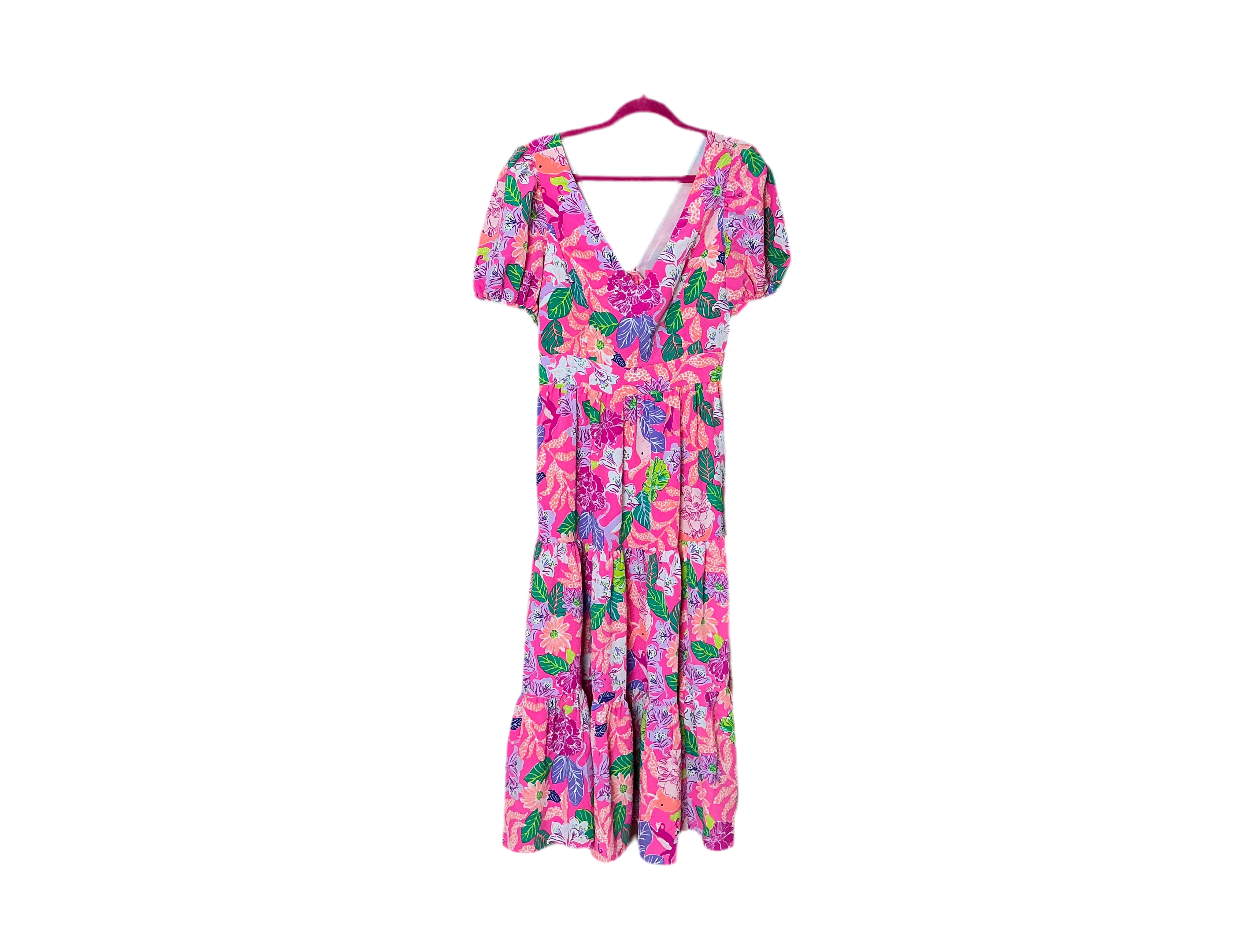 Lilly Pulitzer Grace Tiered Midi Size 8
