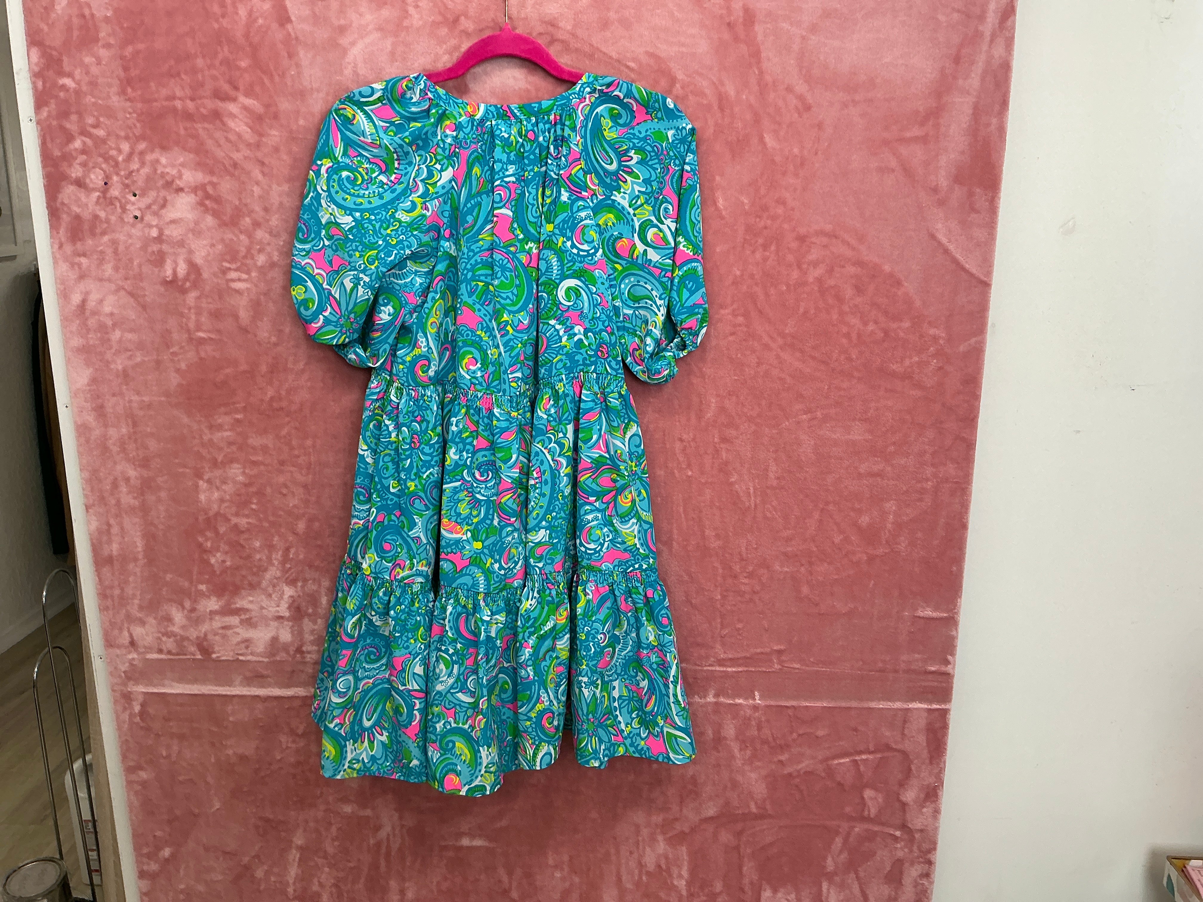 Lilly Pulitzer Shannon Short Sleeve Dress NWT, Seabreeze Blue, Hey Gull Friend Size XS