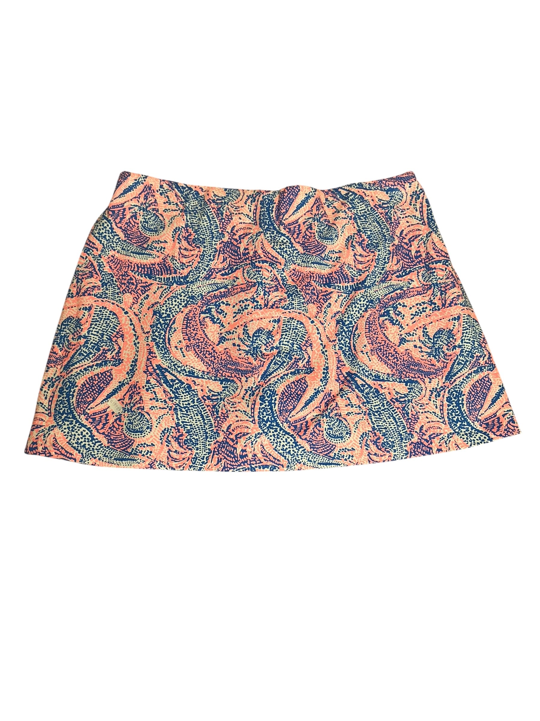Lilly Pulitzer NWT Madison Skort Costal Blue Maybe Gator - Size XL