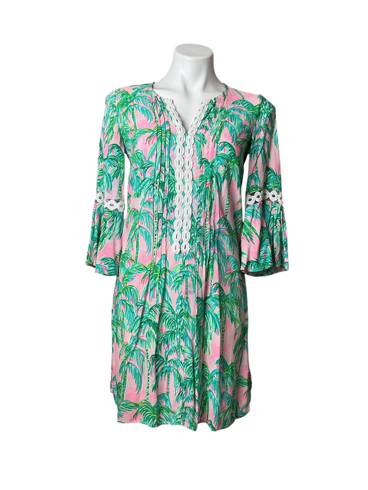 Lilly Pulitzer Hollie Tunic Dress Pink Blossom Suite Views - Size XXS