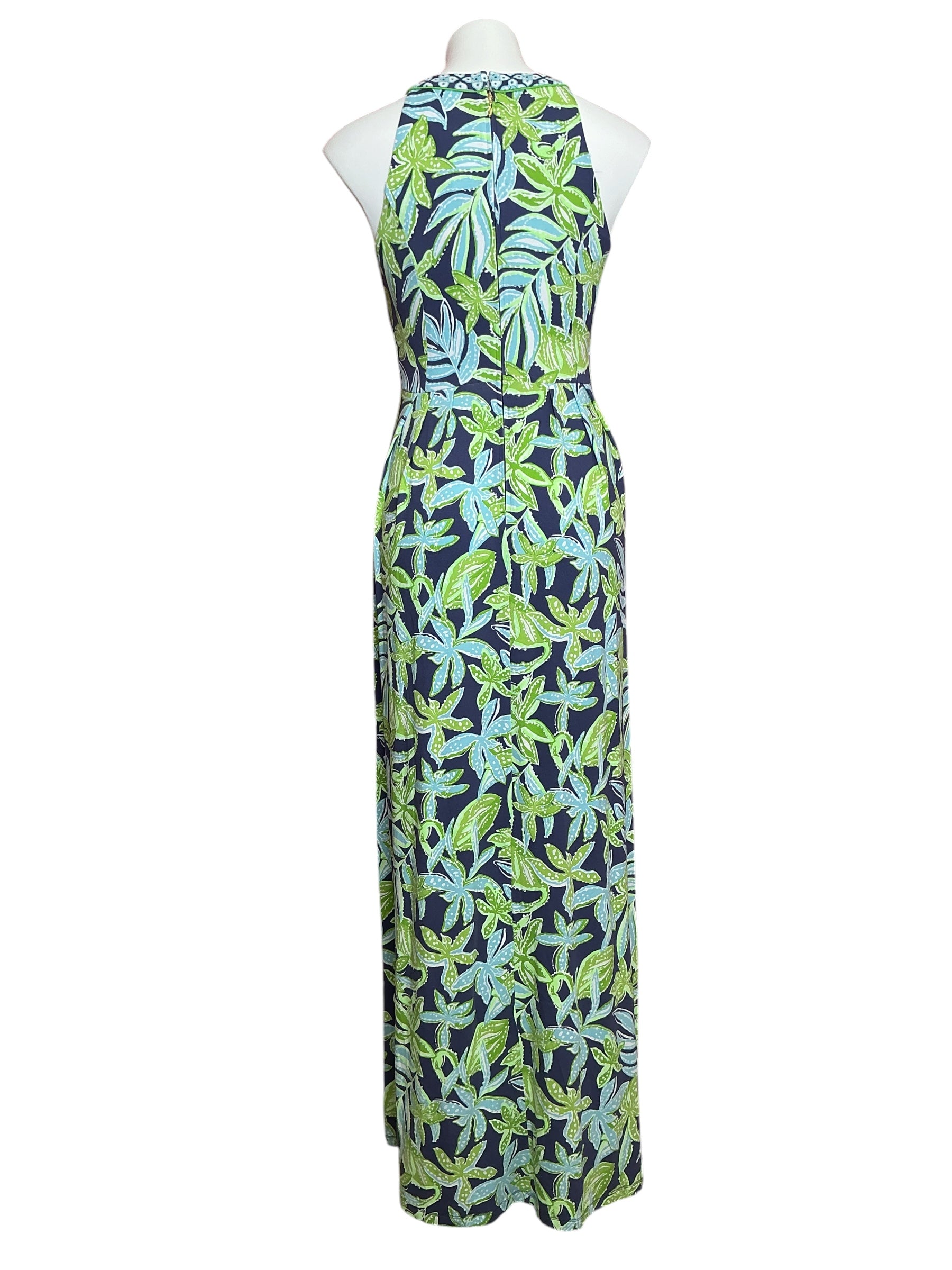 Lilly Pulitzer NWT Carmilla Maxi Dress Sapphire Pool Tropical Tango Engineered - Size 4