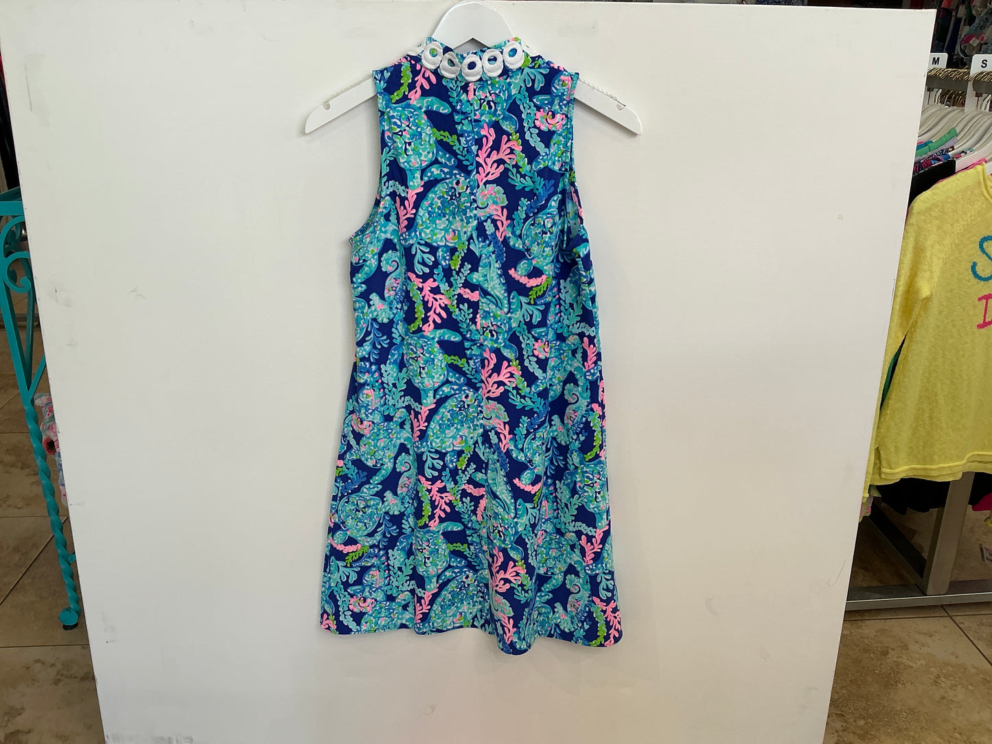 Lilly Pulitzer Jane Shift Corsica Blue Turtle Villa - Size 0