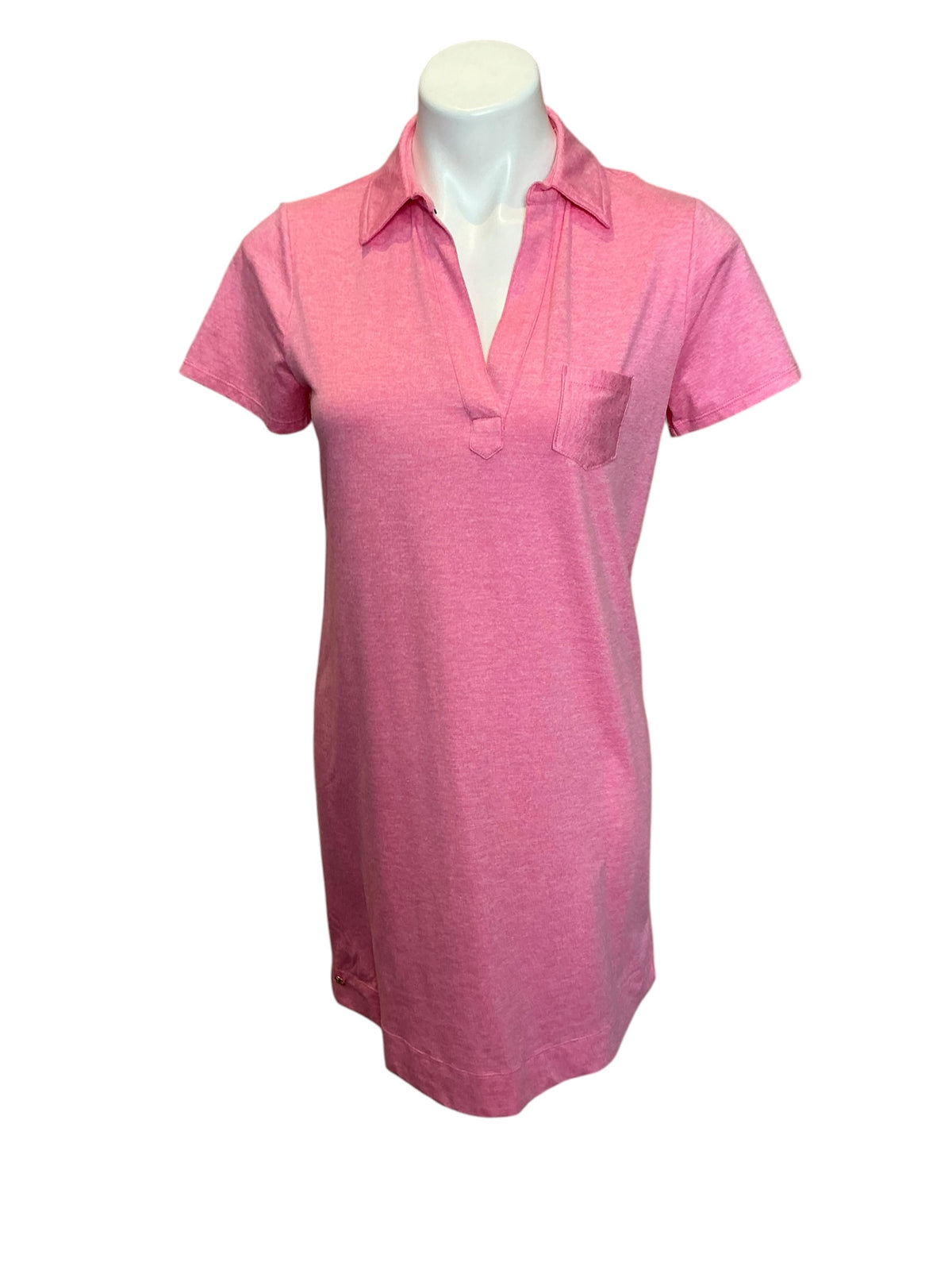 Lilly Pulitzer- Dune UPF 50+ Short Sleeve Dress Heathered Confetti Pink - Size S