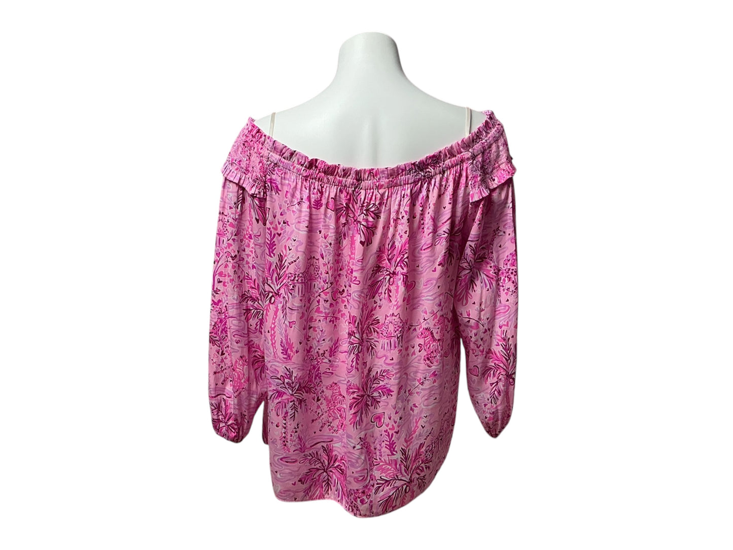 Lilly Pulitzer Blanche Off-The-Shoulder Top Wild About You - Size XL