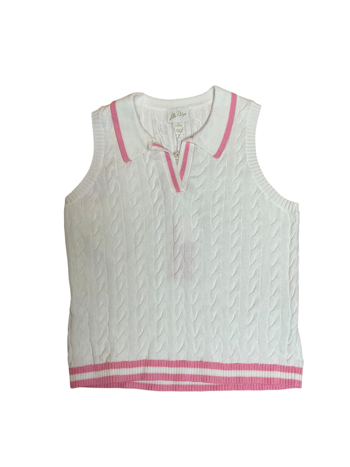 Lilly Pulitzer NWT Girls Mini Suzette Sweater Tank Resort White - Size XL