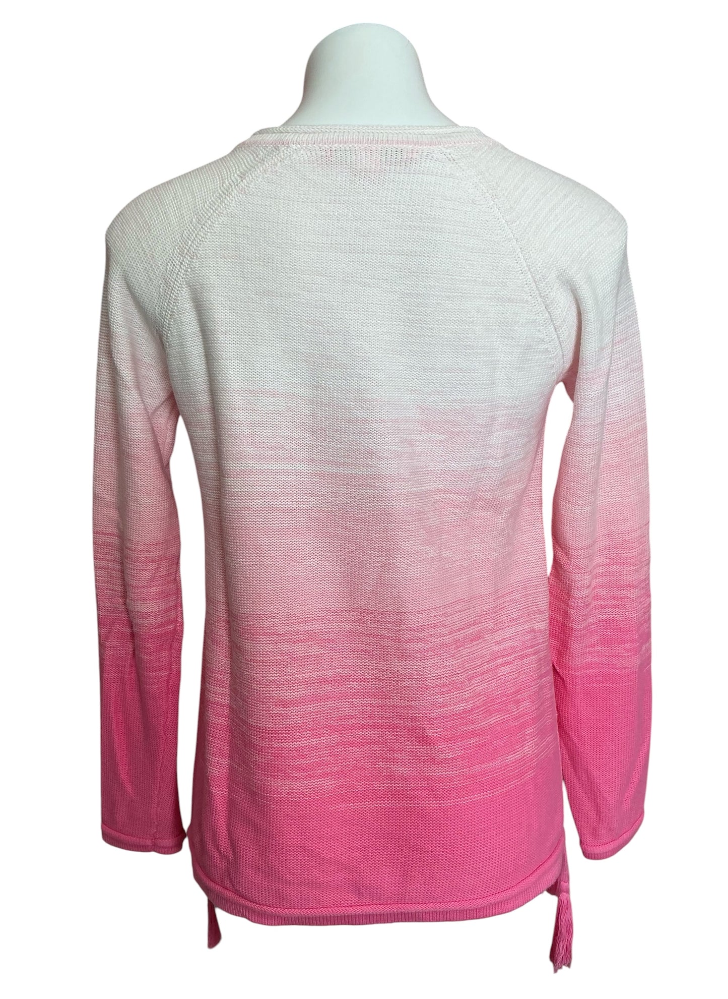 Lilly Pulitzer Jody V Neck Sweater Havana Pink Marled Ombré - Size S