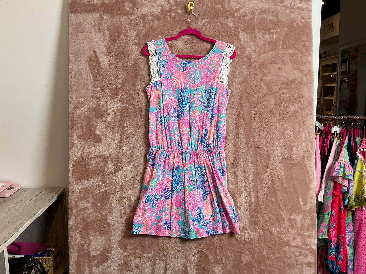 Lilly Pulitzer NWT Agee Romper Multi Splendor in the sand - Size M