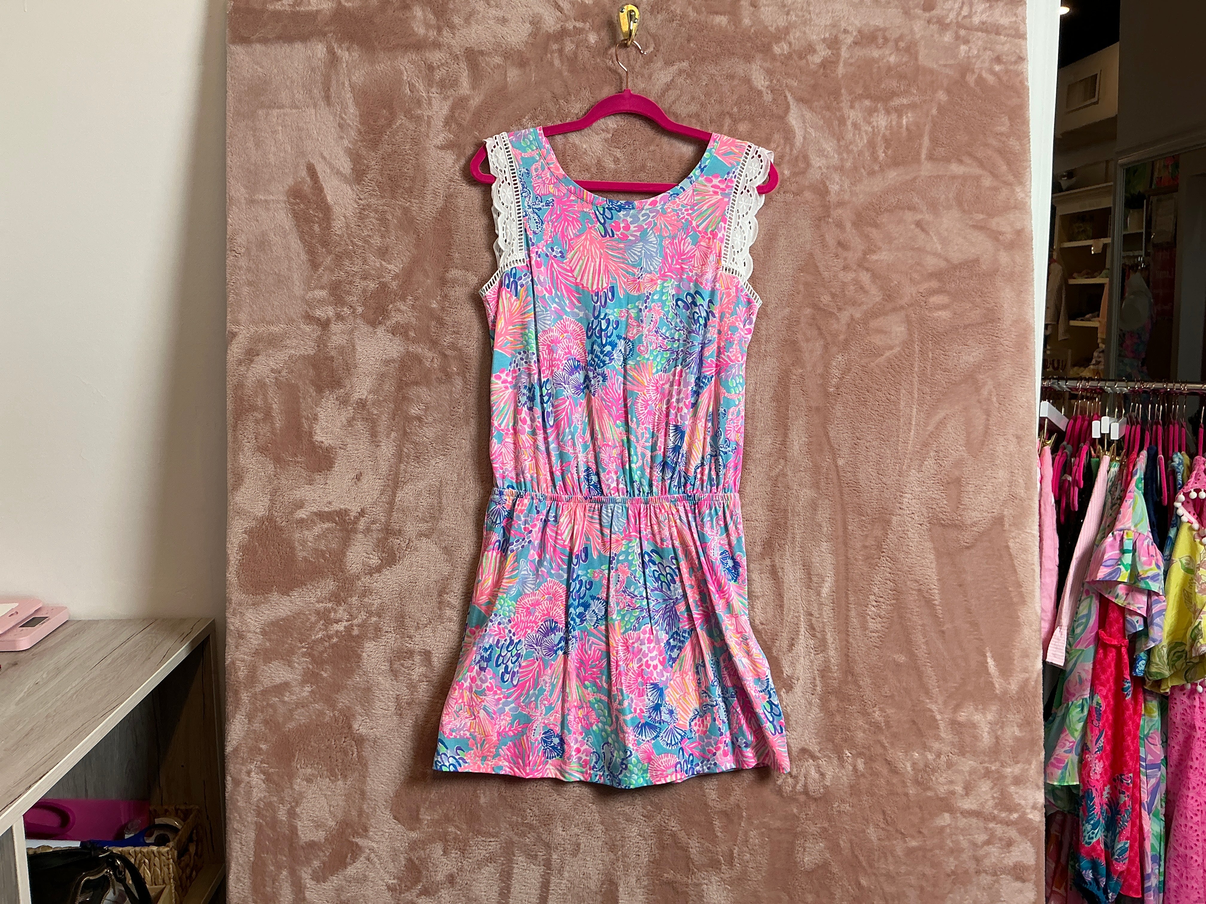 Lilly Pulitzer NWT Agee Romper Multi Splendor in the sand - Size M