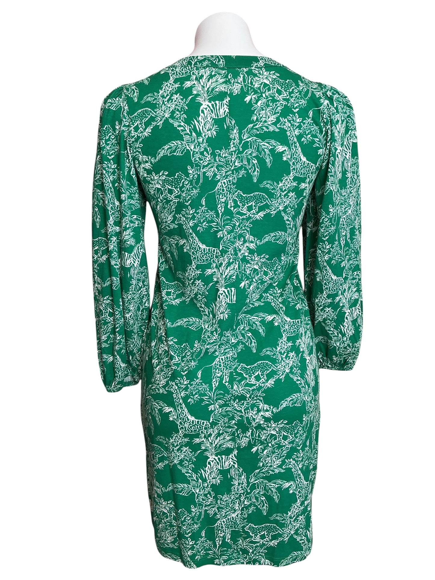 Lilly Pulitzer NWT Emery Dress Fiddle Leaf Green Safari Party - Size XS