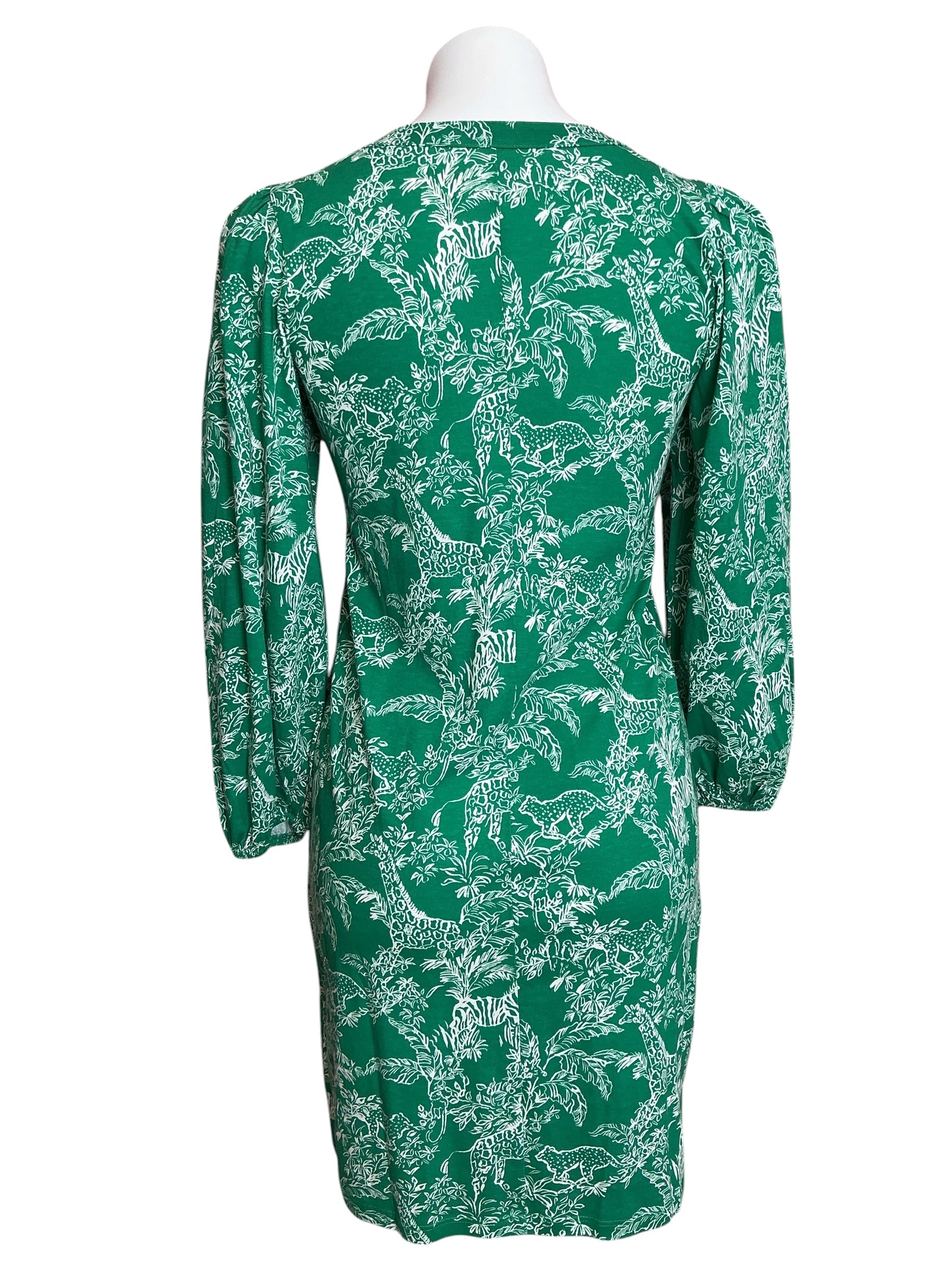 Lilly Pulitzer NWT Emery Dress Fiddle Leaf Green Safari Party - Size XS