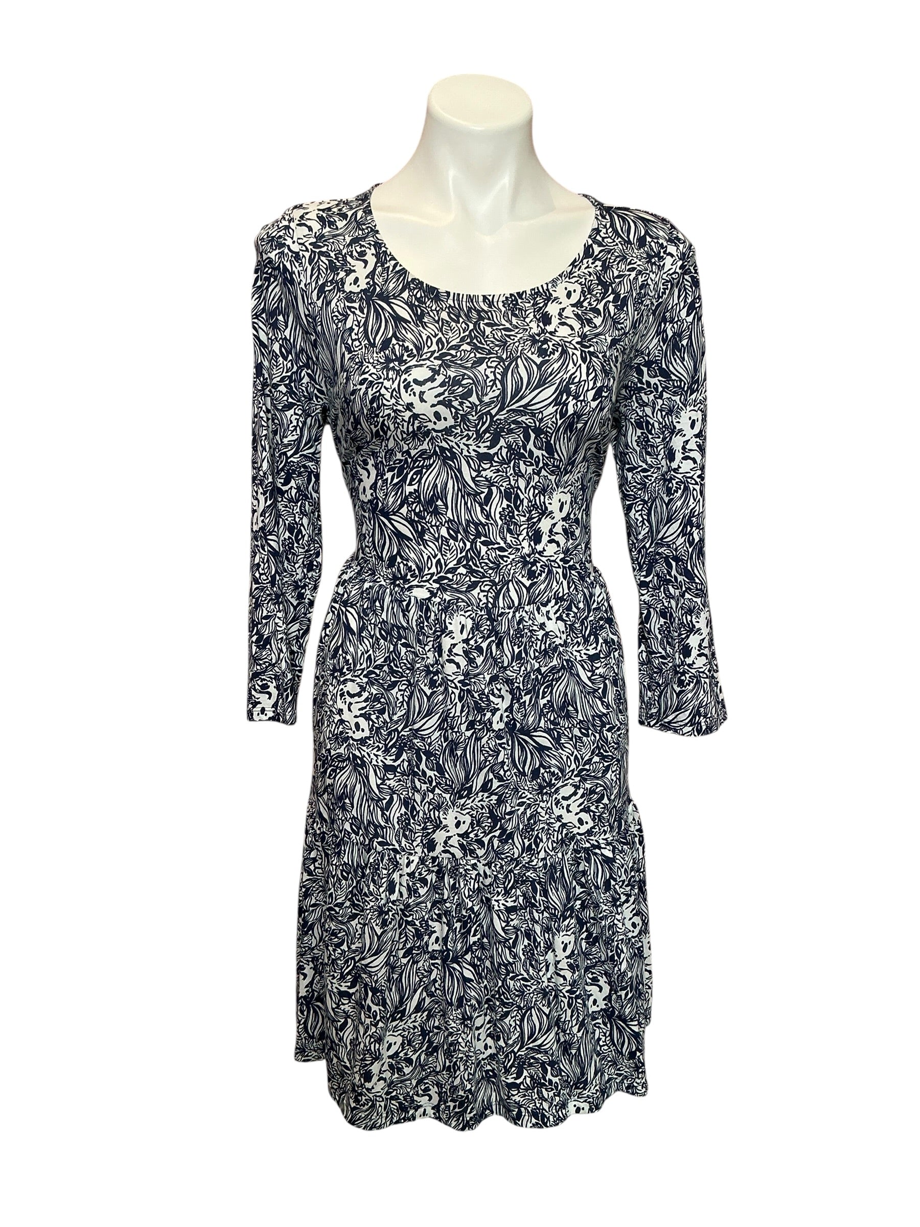 Lilly Pulitzer Geanna Dress Navy Koala Gday Mate - Size L