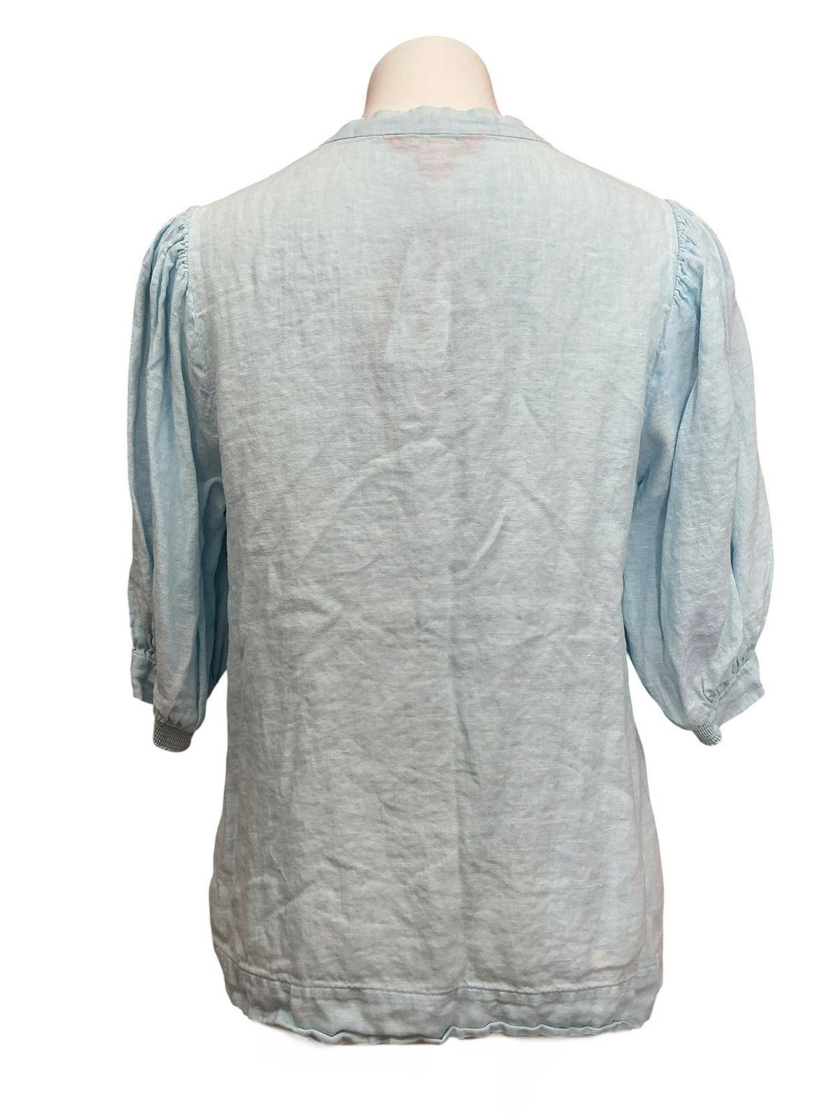 Lilly Pulitzer Mialeigh Linen Top Blue Grotto - Size 8